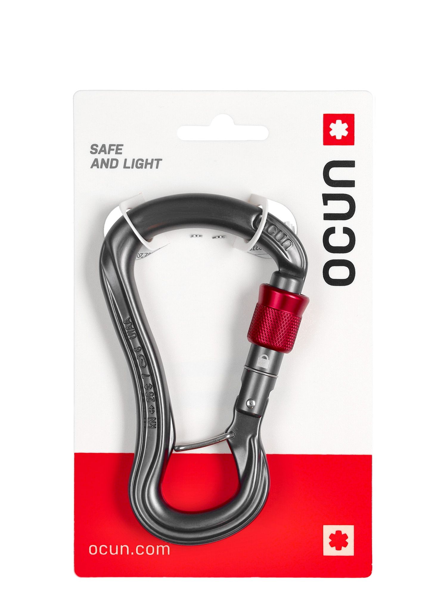 Карабін Ocun Condor HMS Screw - anthracite/red