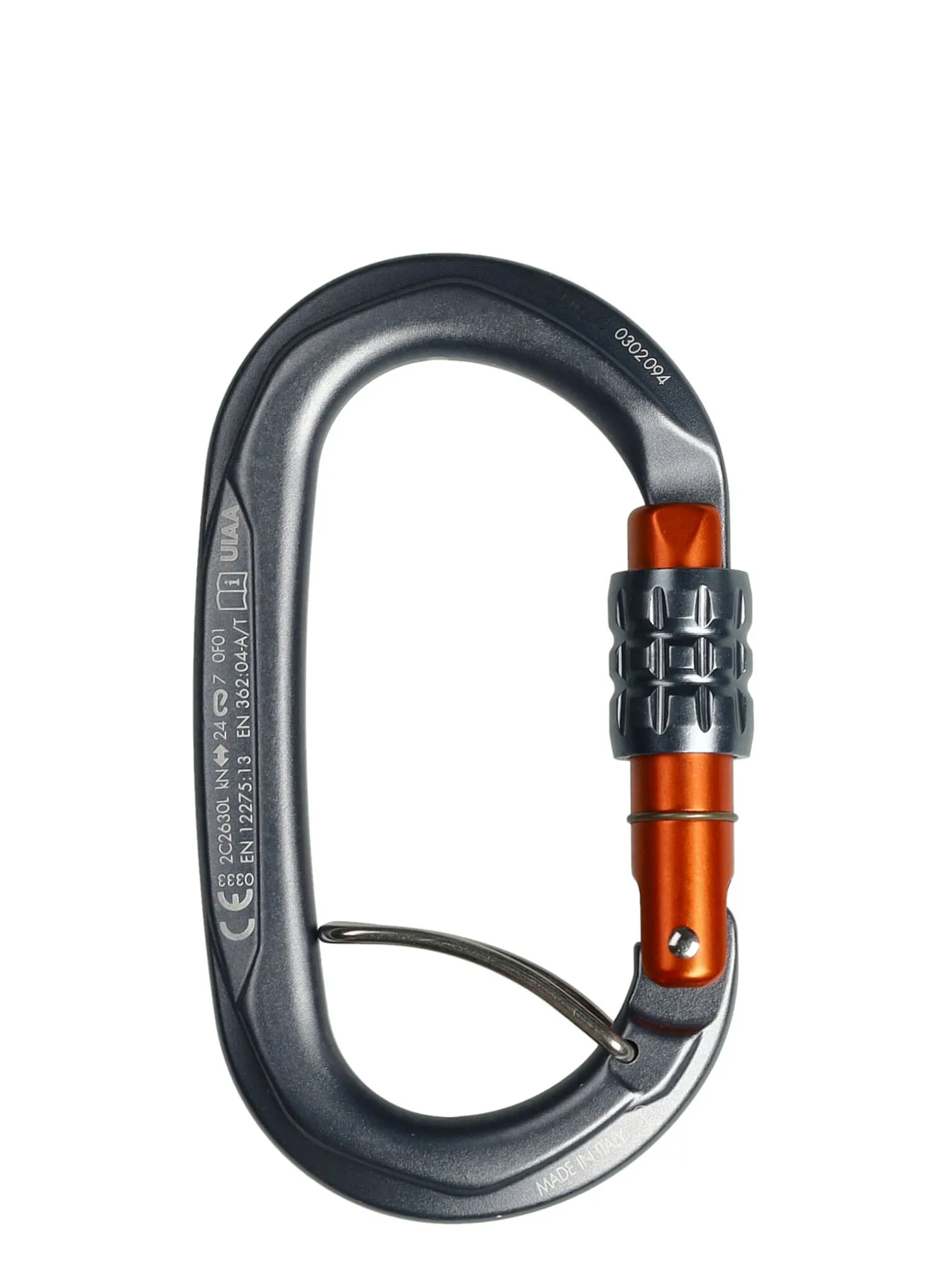 Карабін SKYLOTEC Obx SGL - titanium/grey/orange