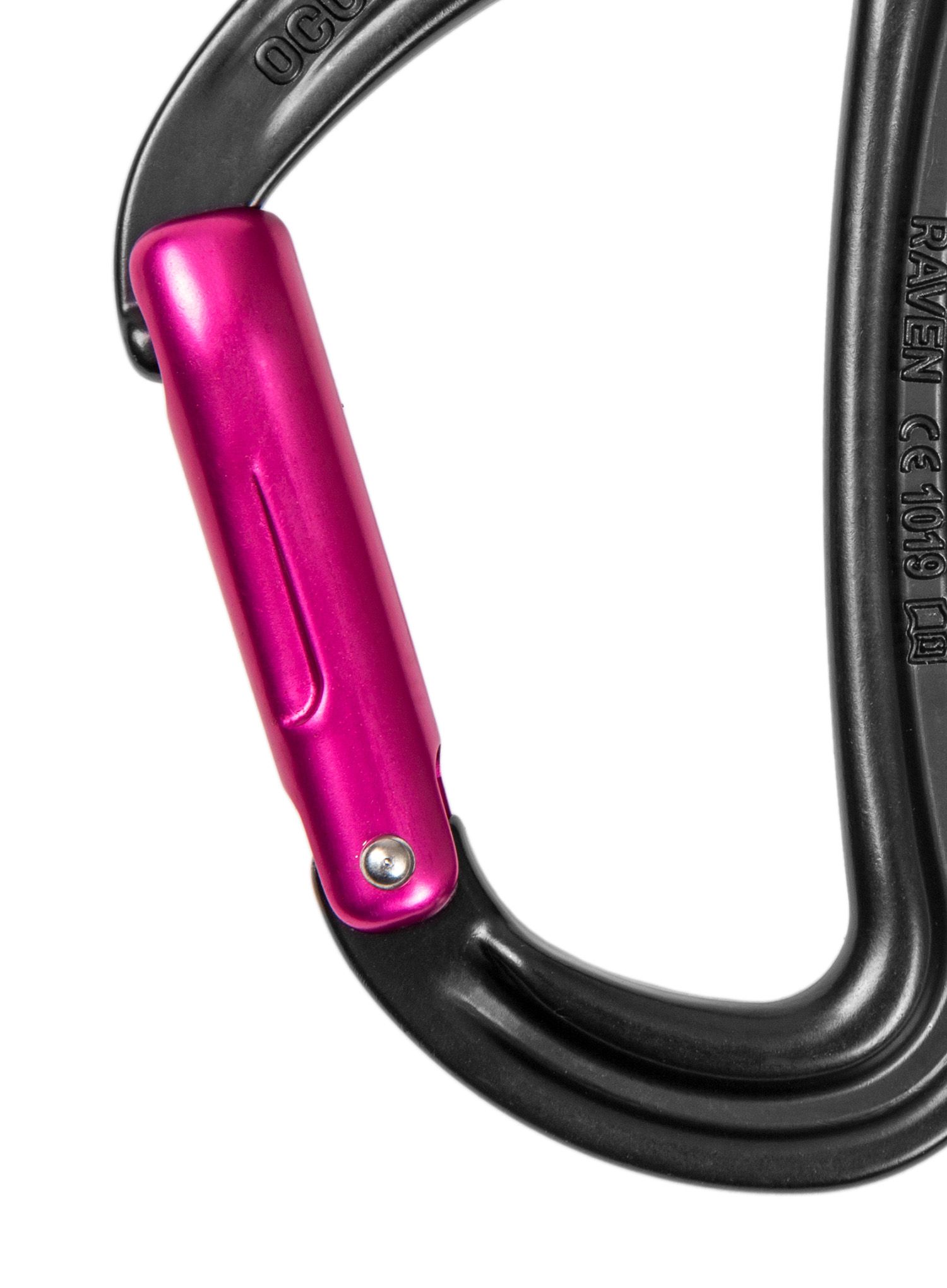 Карабін Ocun Raven Straight - anthracite/pink