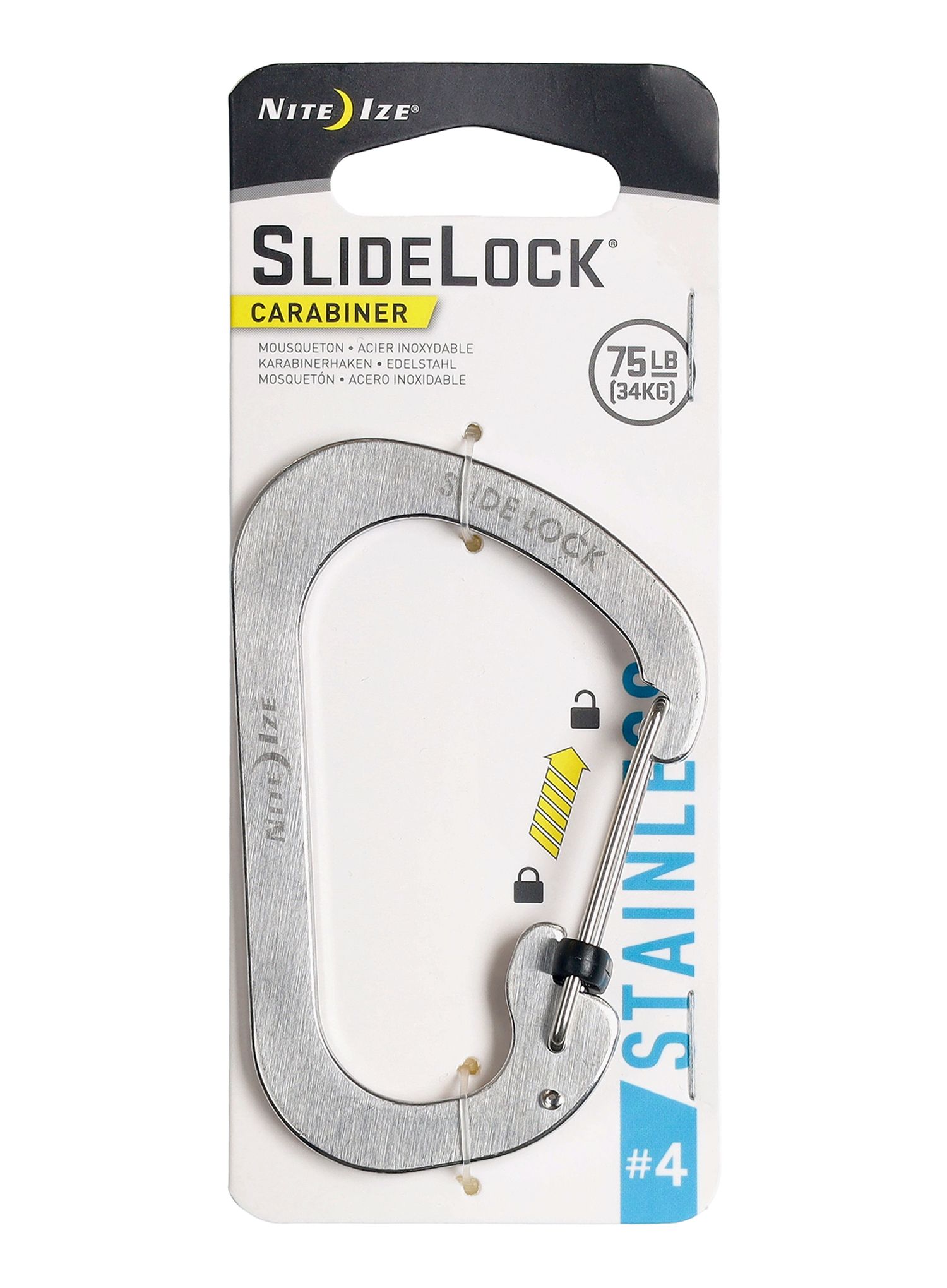 Карабінчик Nite Ize SlideLock Carabiner 4 - steel