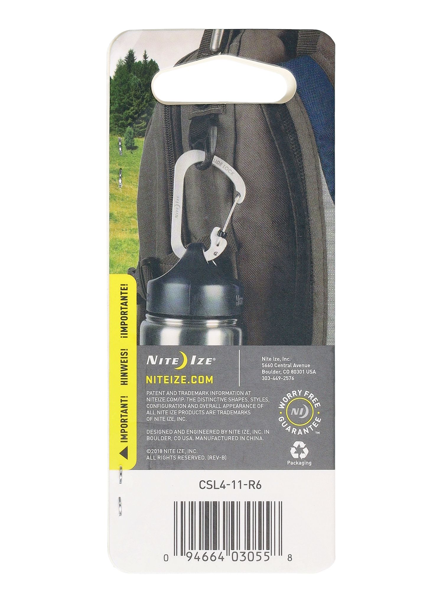 Карабінчик Nite Ize SlideLock Carabiner 4 - steel