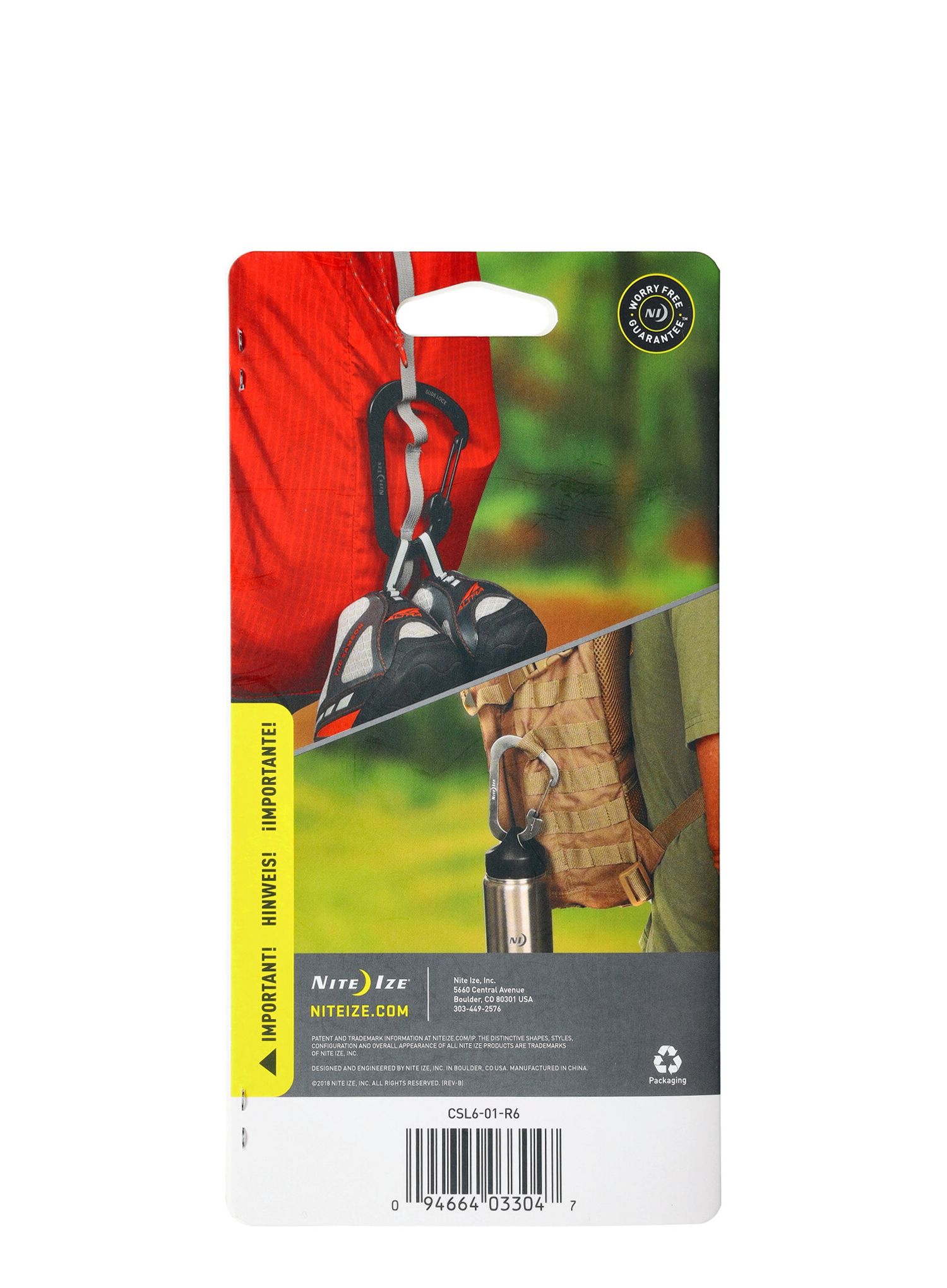 Карабінчик Nite Ize SlideLock Carabiner 6 - black 