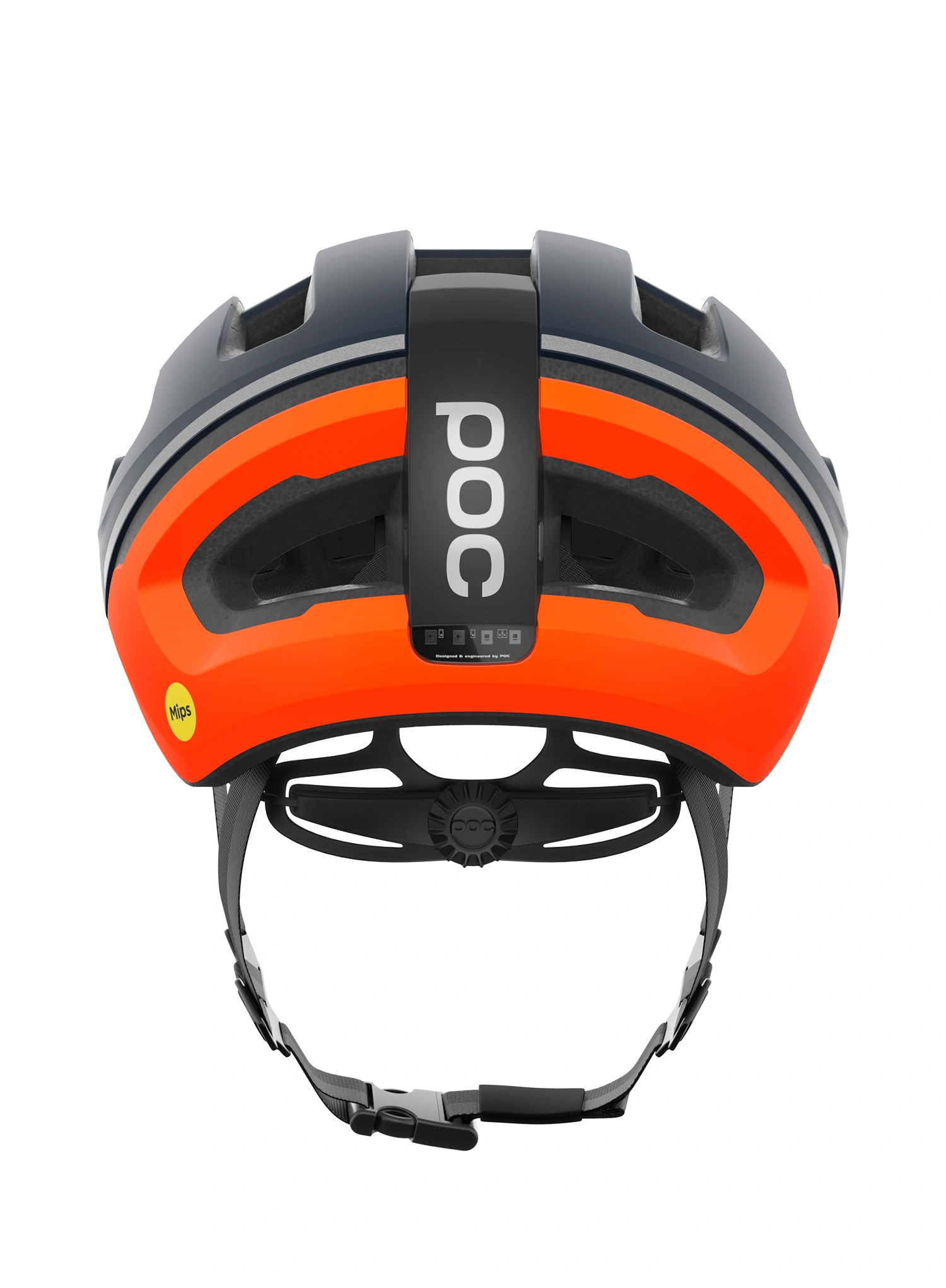 Шолом велосипедний POC Omne Beacon Mips - apatite navy/fluo orange matt