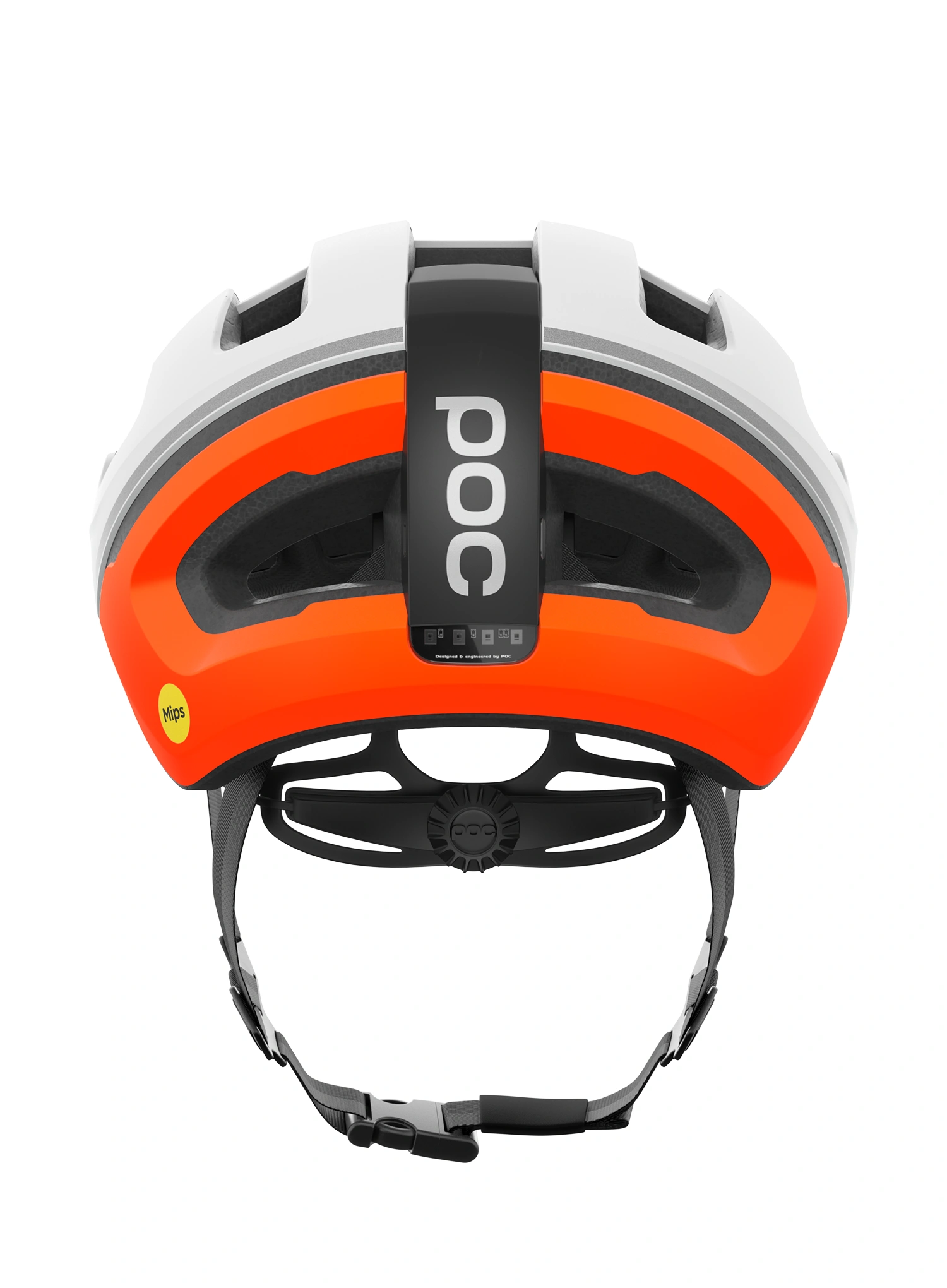 Шолом велосипедний POC Omne Beacon Mips - hydro white/fluo orange matt