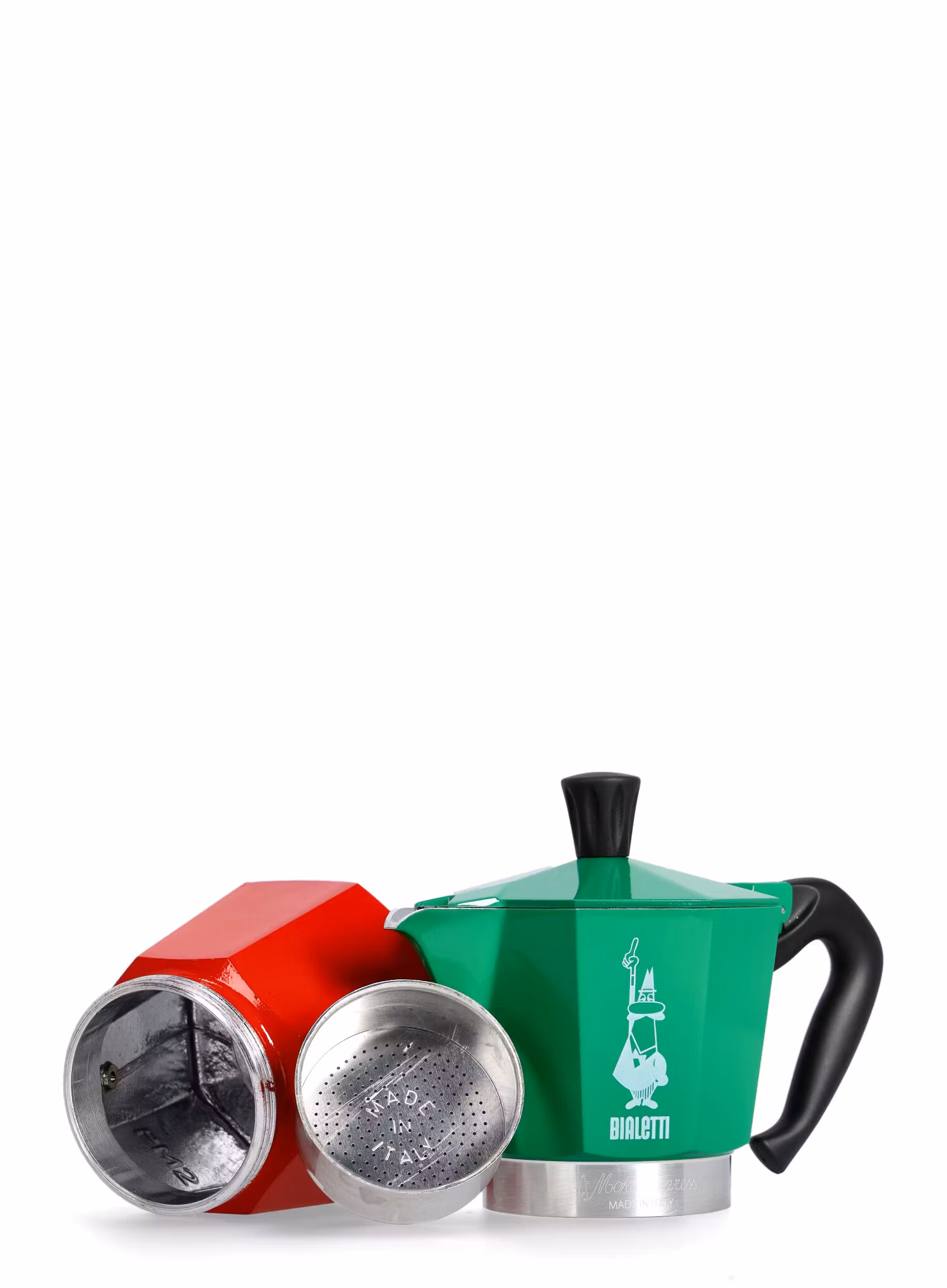 Кавоварка туристична Bialetti Moka Express Italia 3TZ - red/grn