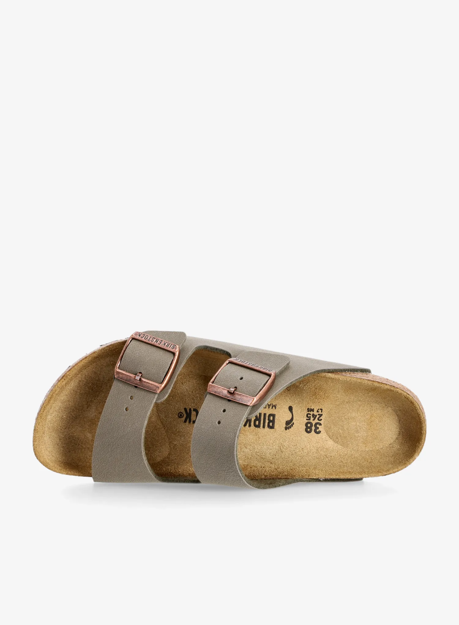 Шльопанці жіночі Birkenstock Arizona Birko-Flor Nubuk - stone | 8a.ua