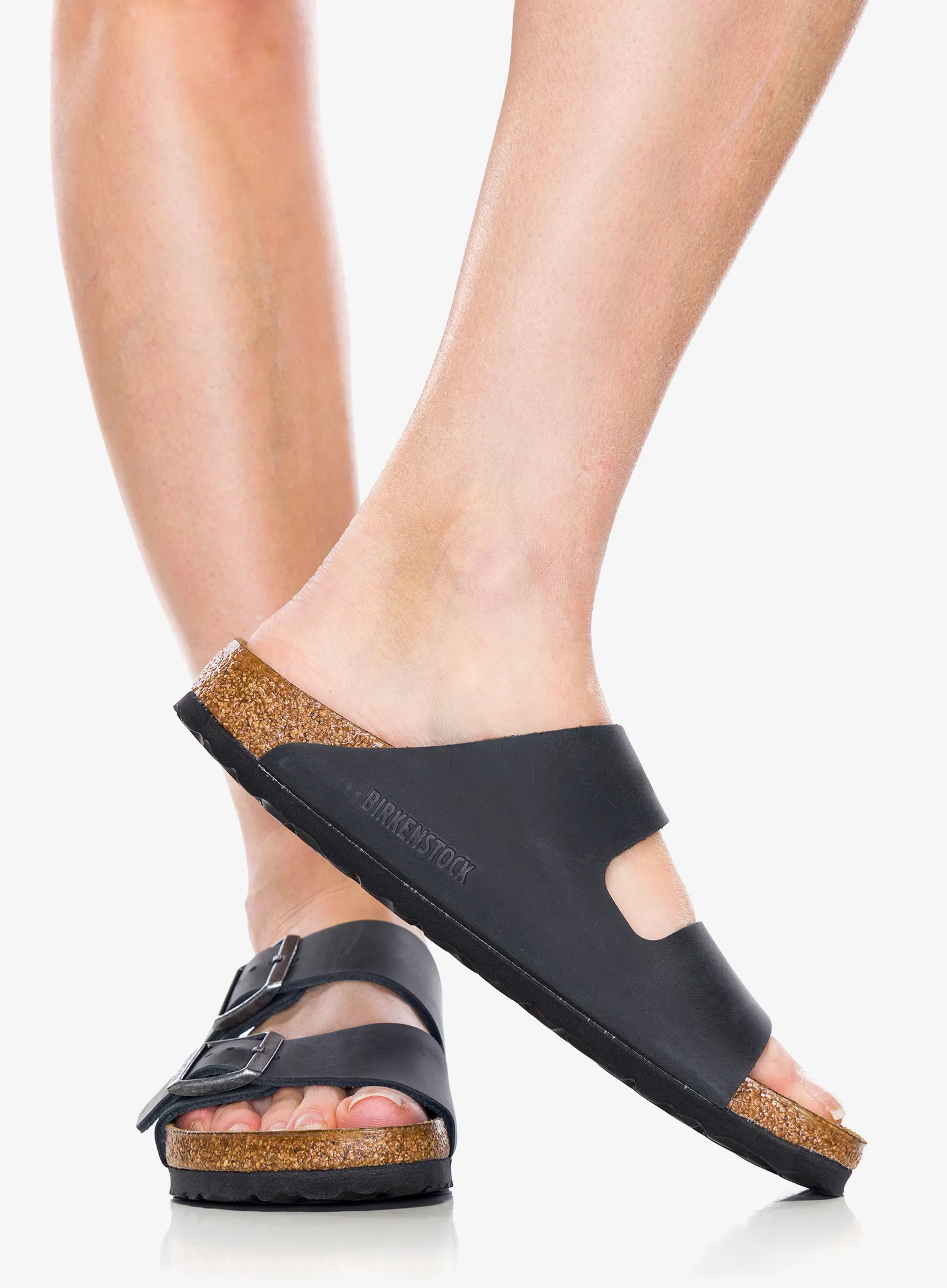 Шльопанці жіночі Birkenstock Arizona Leather Oiled - black