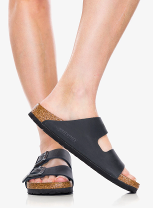 Шльопанці жіночі Birkenstock Arizona Leather Oiled - black