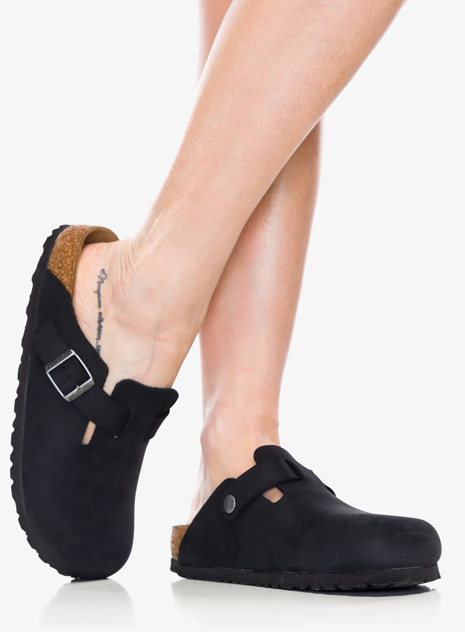 Шльопанці жіночі Birkenstock Boston Leather Oiled - black