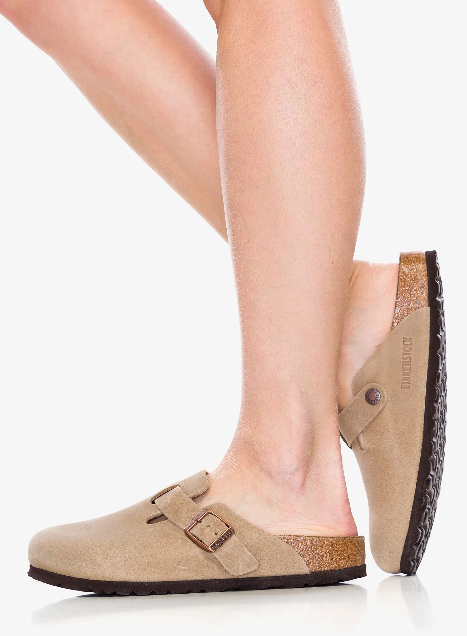 Шльопанці жіночі Birkenstock Boston Leather Oiled - tabacco brown