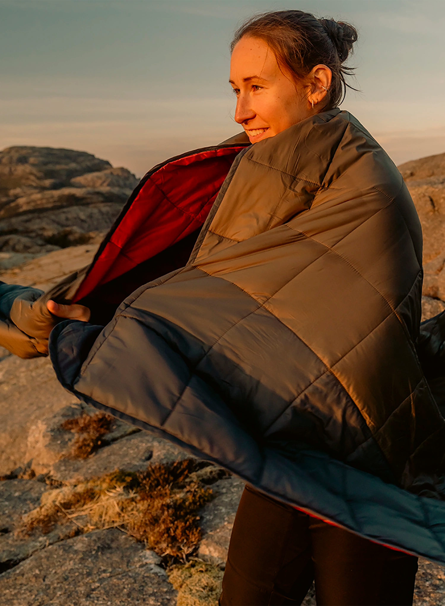 Ковдра Robens Snowfall Quilt - grey/red