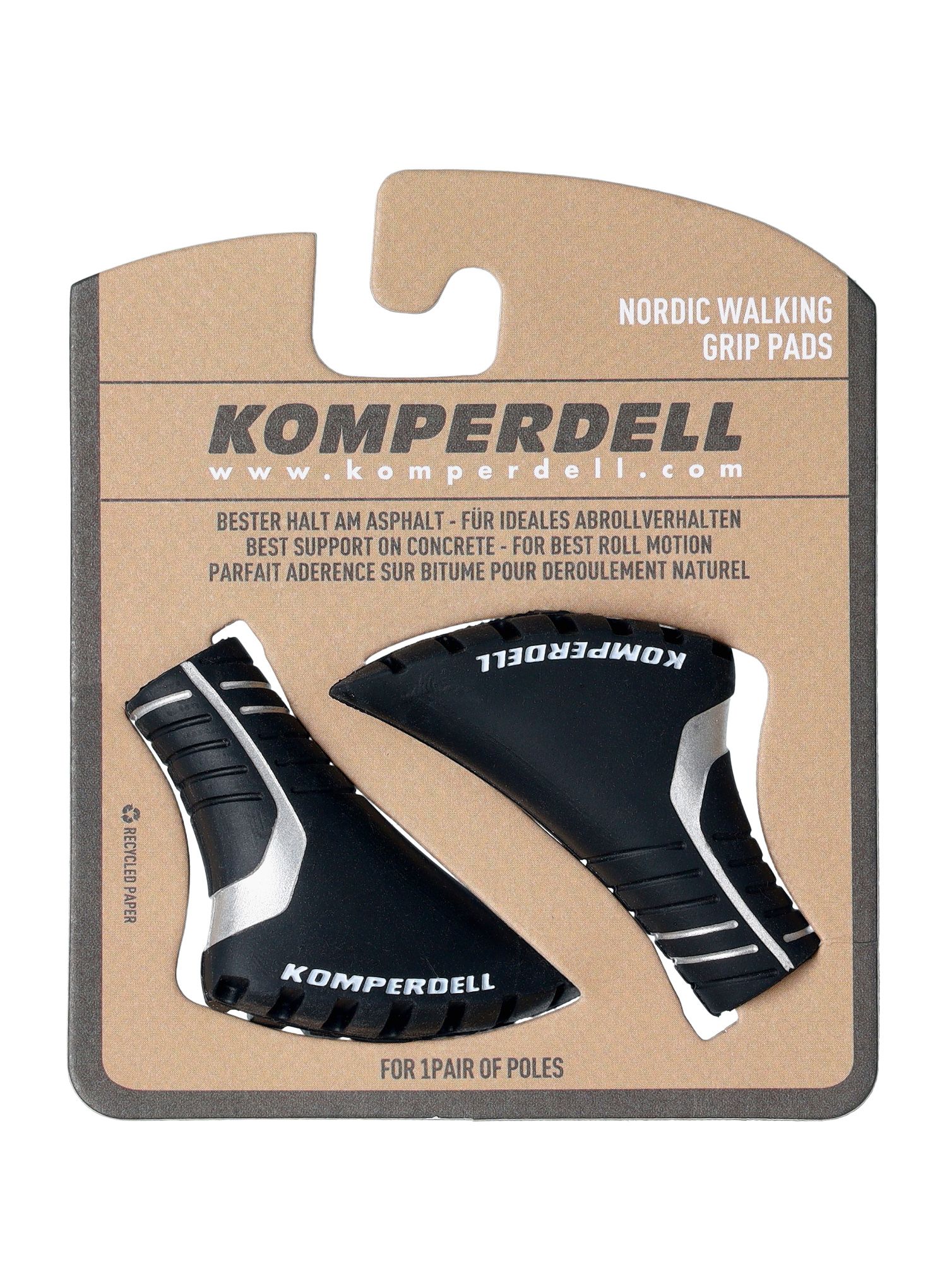 Накладки для палиць Komperdell Nordic Walking Pad - black/silver