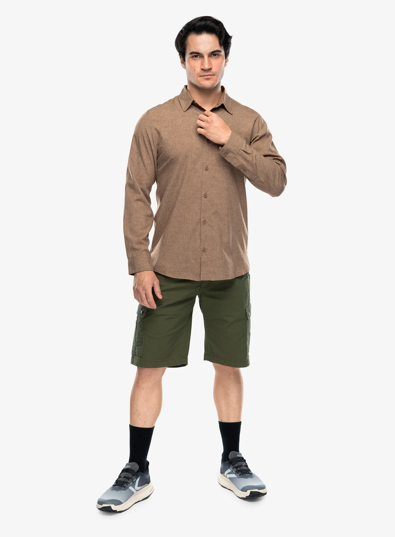 Сорочка від комарів Royal Robbins Amp Lite II L/S - walnut htr