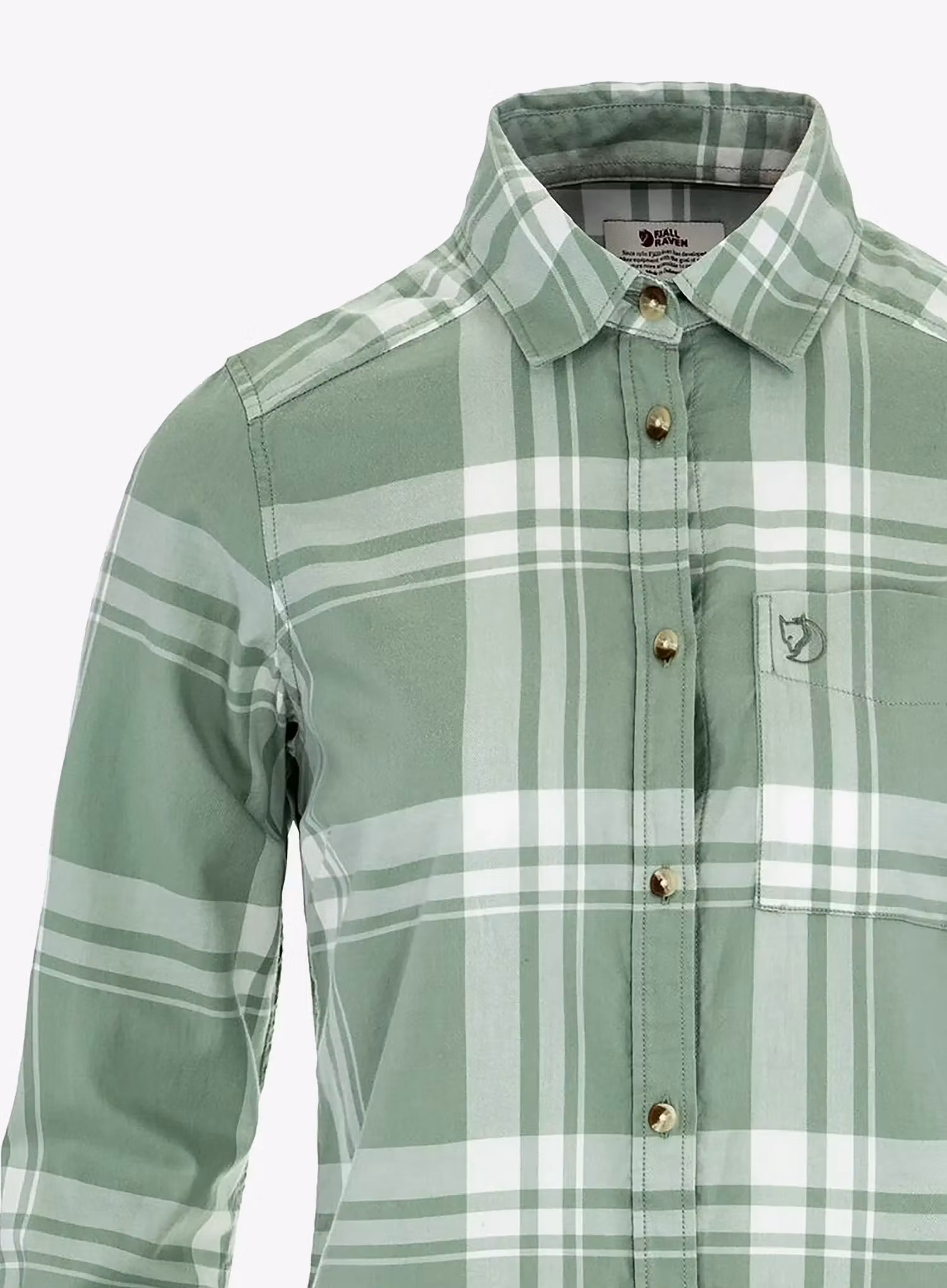 Сорочка жіноча Fjallraven Ovik Lite Flannel Shirt - misty green/eggshell