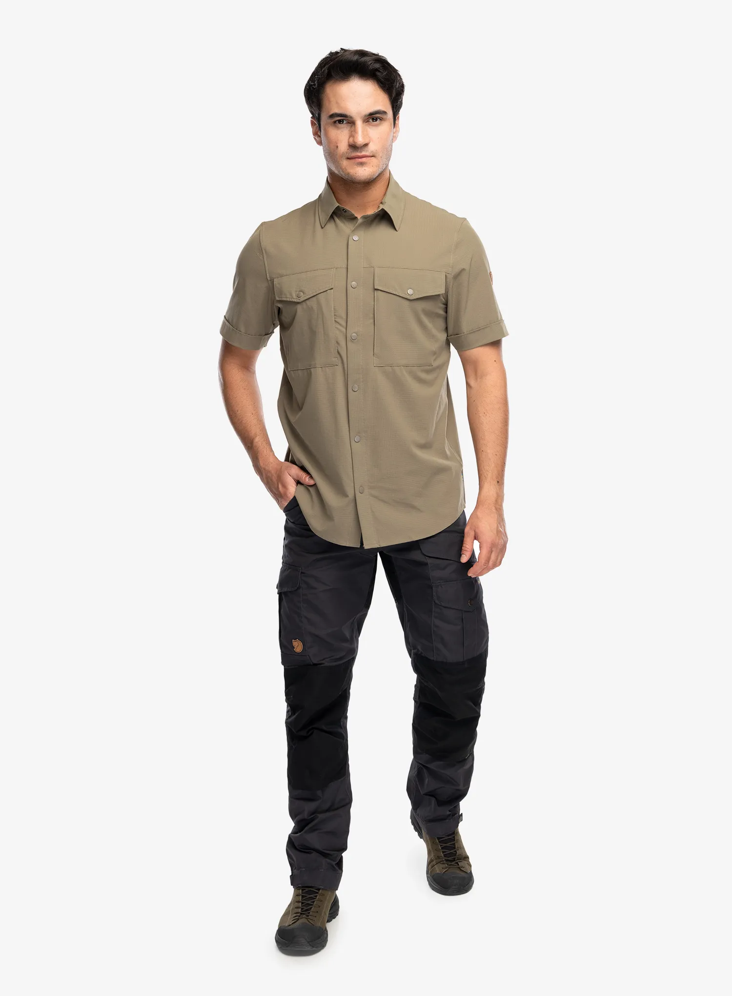 Сорочка Fjallraven Abisko Trekking Shirt SS - light olive
