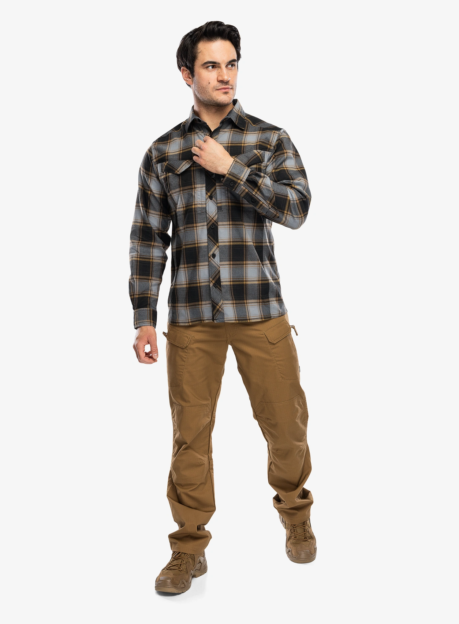 Сорочка Helikon-Tex Defender Mk2 Nylon Sorona Blend - dark ochre plaid