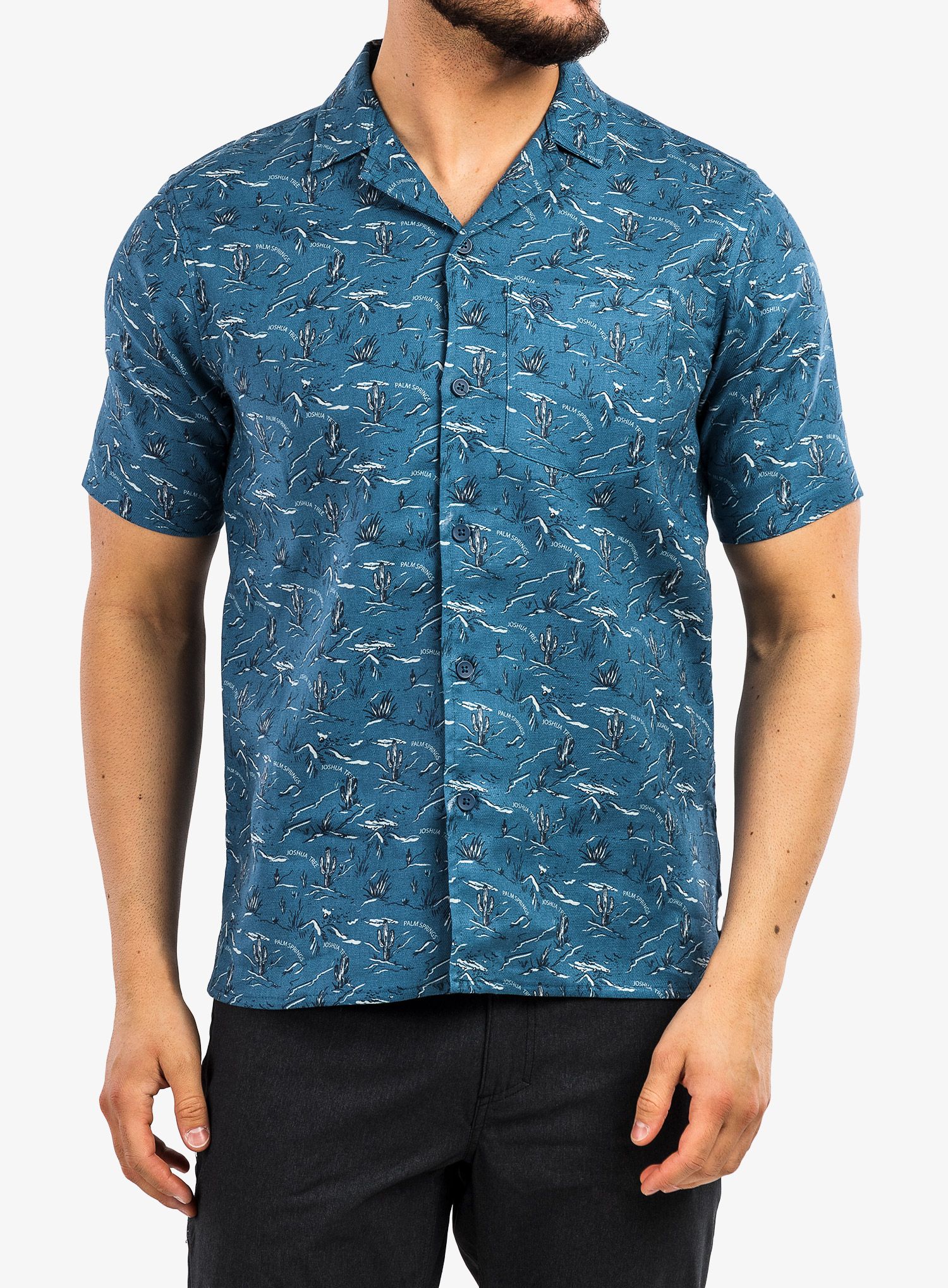 Сорочка Craghoppers NosiBotanical Hula S/S - poseidon blue print