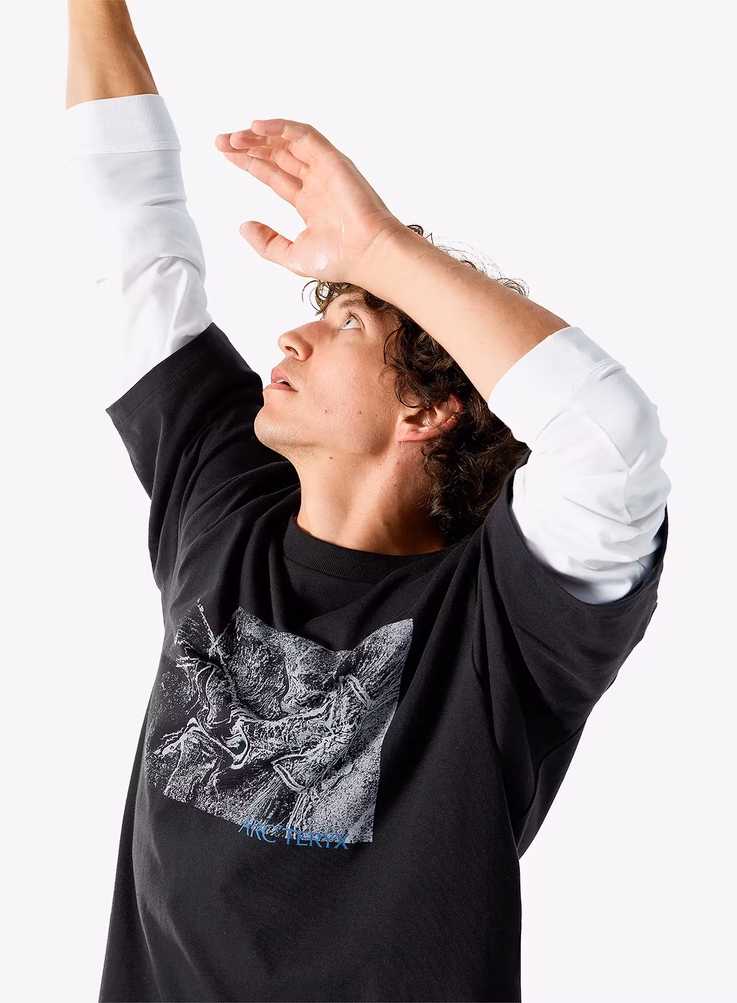 Футболка бавовняна Arcteryx Kragg Cotton Lithographica SS - black