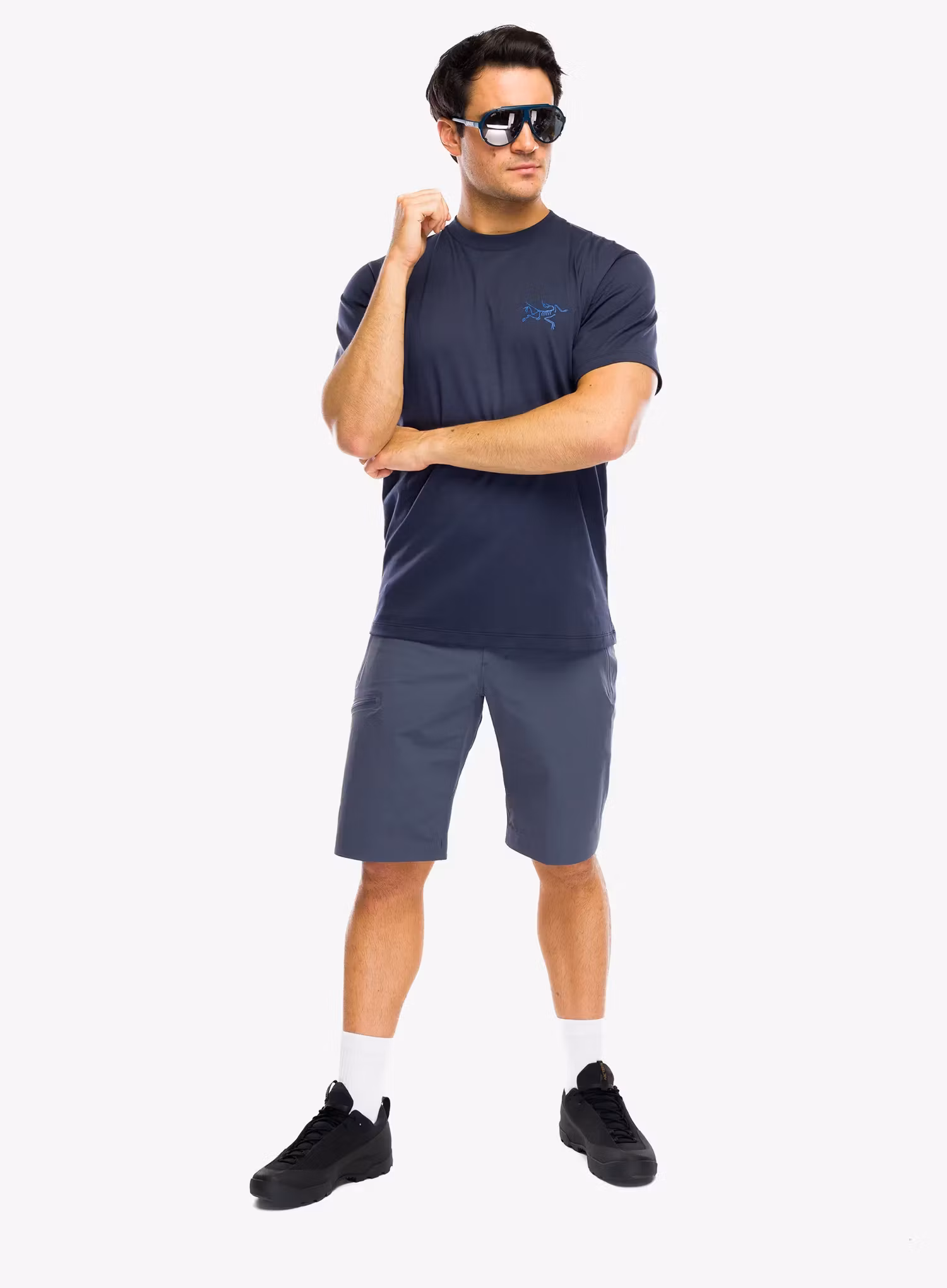 Футболка бавовняна Arcteryx Kragg SL Cotton Shirt SS - black sapphire