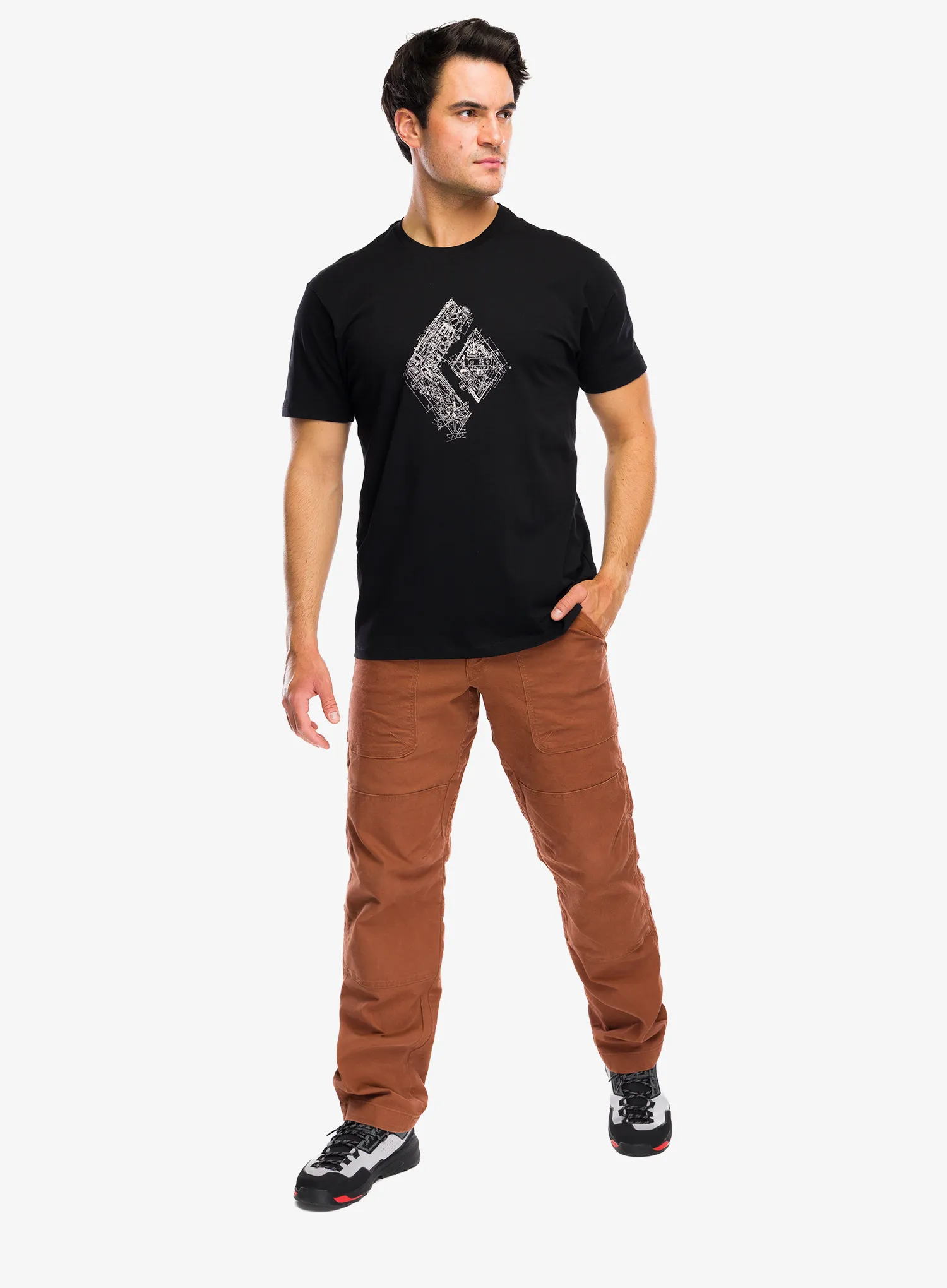 Футболка бавовняна Black Diamond Engineered Diamond SS Tee - black