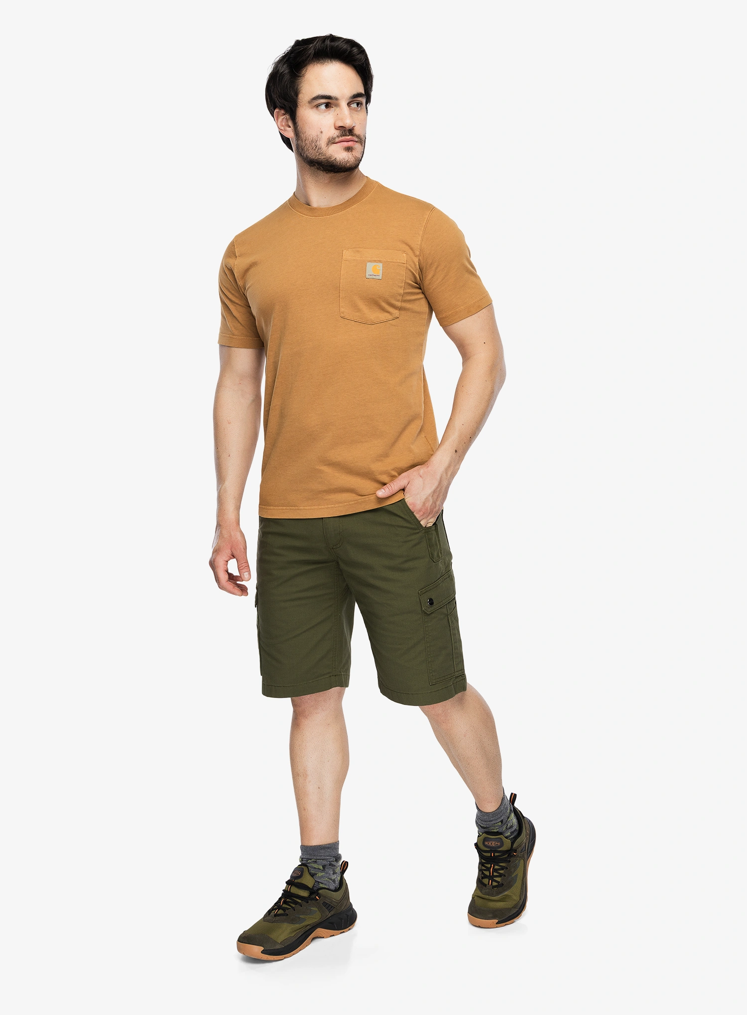 Футболка бавовняна Carhartt Irvine Relaxed Garment Dyed T-Shirt - carhartt brown