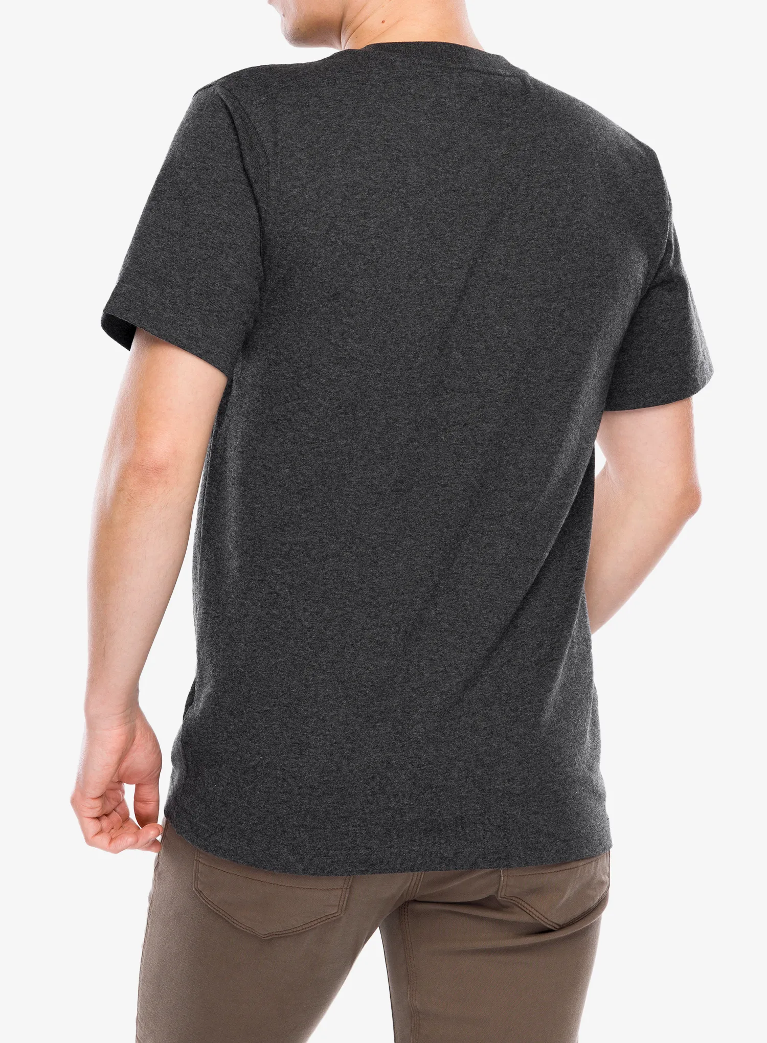 Футболка бавовняна Carhartt K87 Pocket S/S T-Shirt - carbon heather