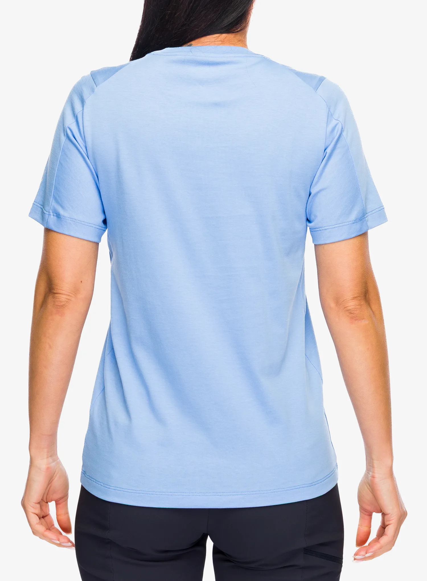 Футболка жіноча Arcteryx Kragg SL Cotton Emblem Crew SS - glacial