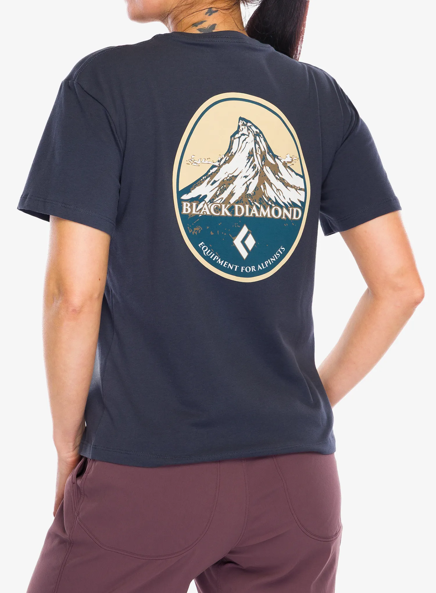 Футболка жіноча Black Diamond Heritage Badge SS Tee - charcoal
