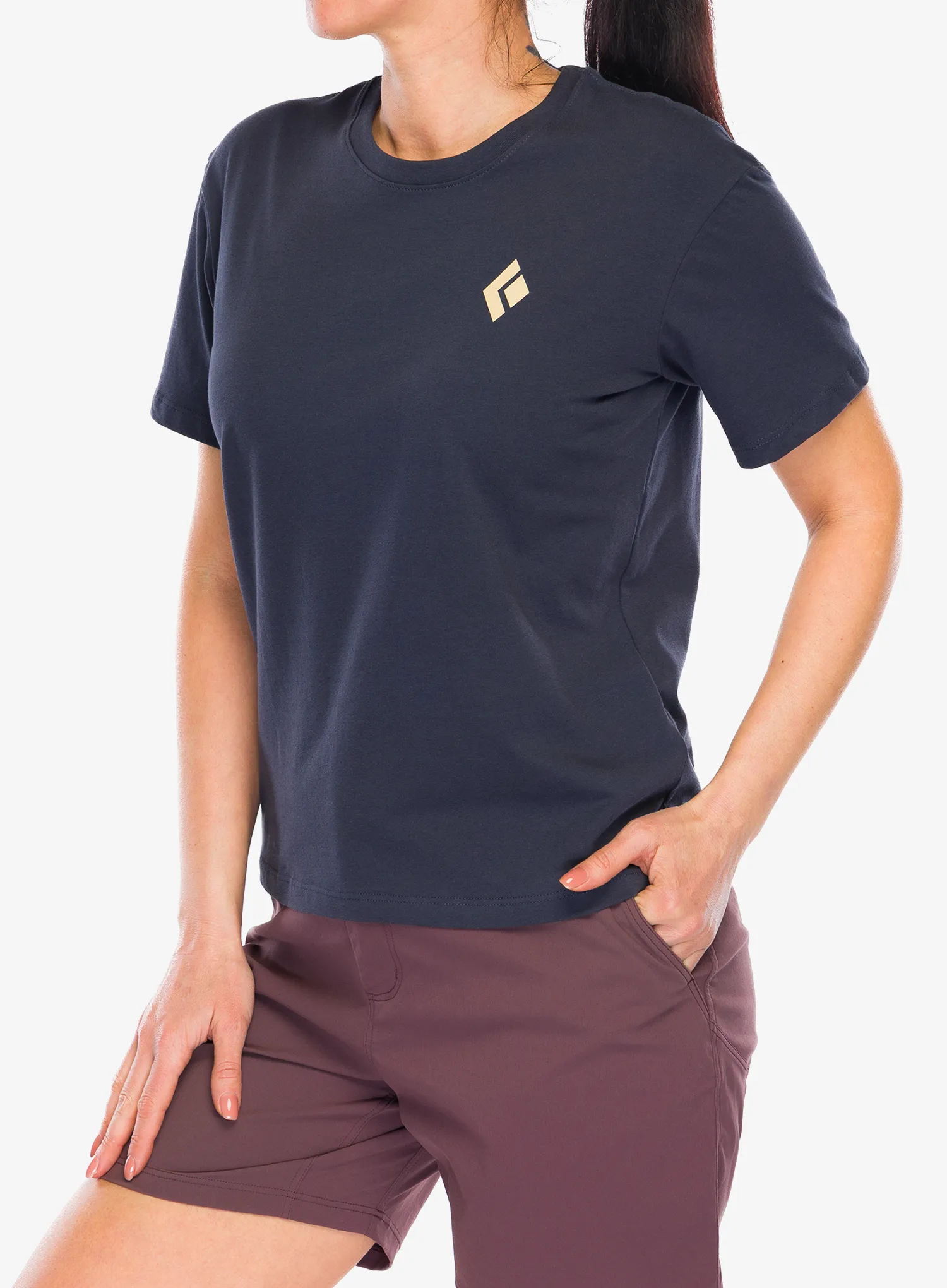 Футболка жіноча Black Diamond Heritage Badge SS Tee - charcoal