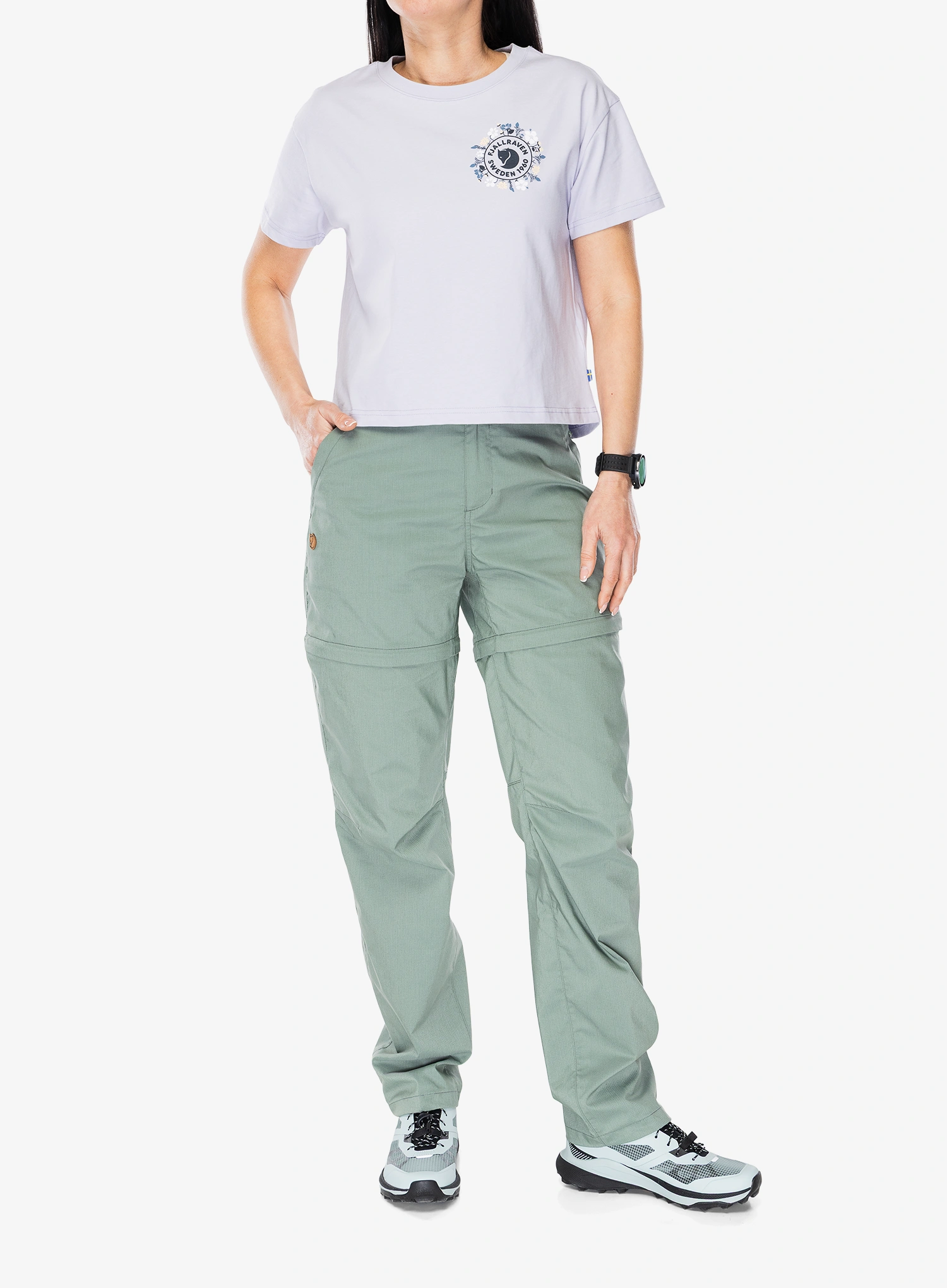 Футболка жіноча Fjallraven Fjallblomster Logo T-shirt - lavender mist