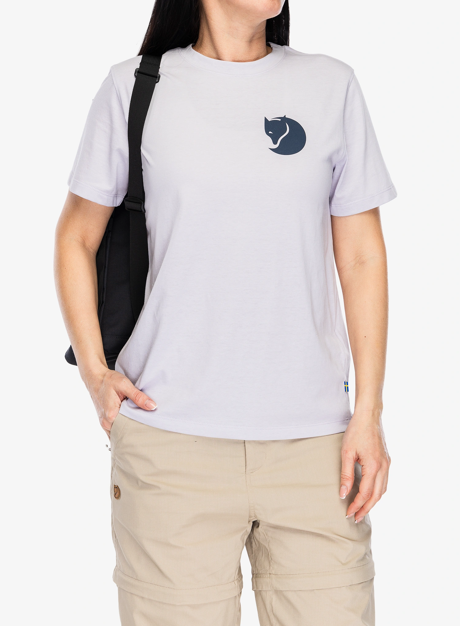 Футболка жіноча Fjallraven Fox Boxy Logo Tee - lavender mist