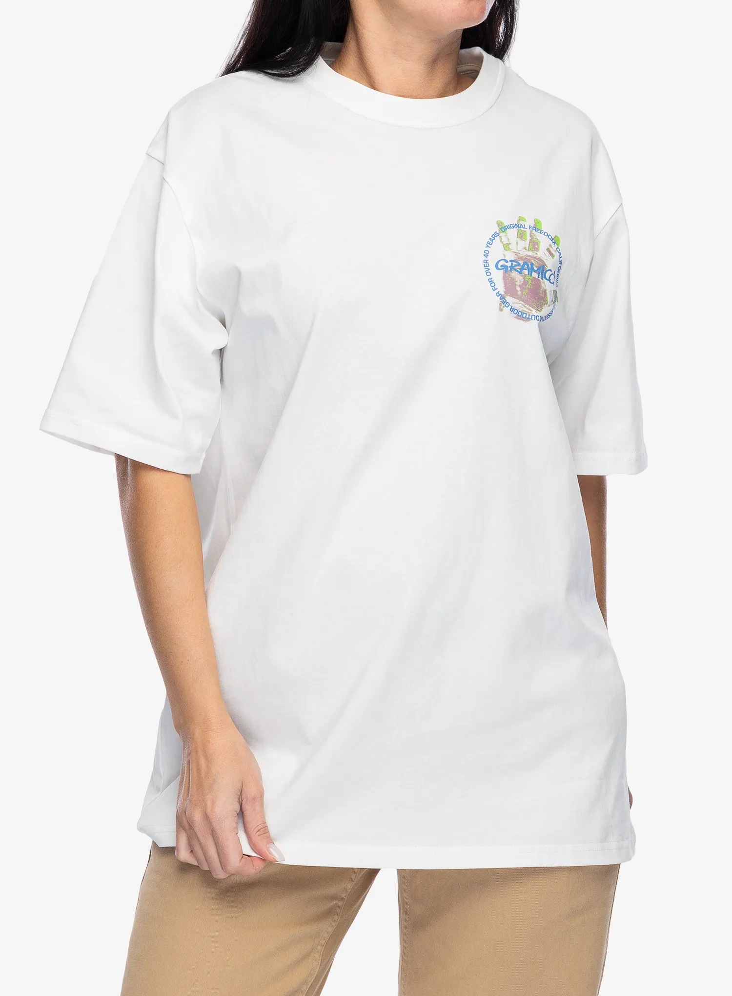 Футболка бавовняна Gramicci Climbers Hand Tee - white