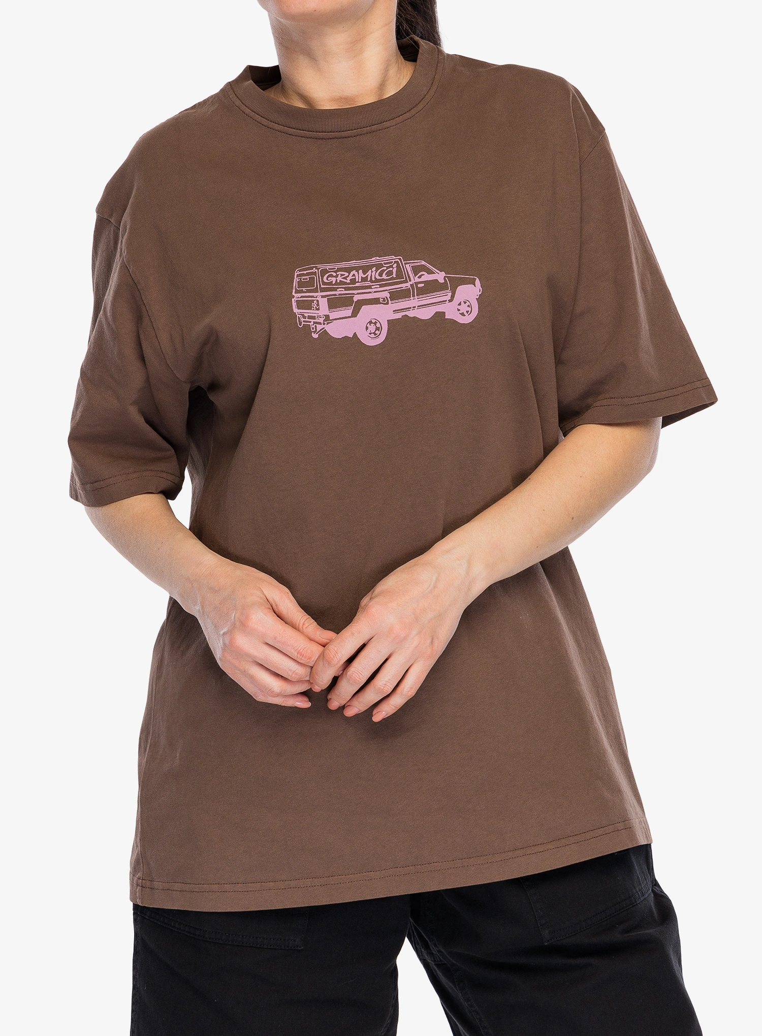 Футболка бавовняна Gramicci Truck Tee - brown pigment