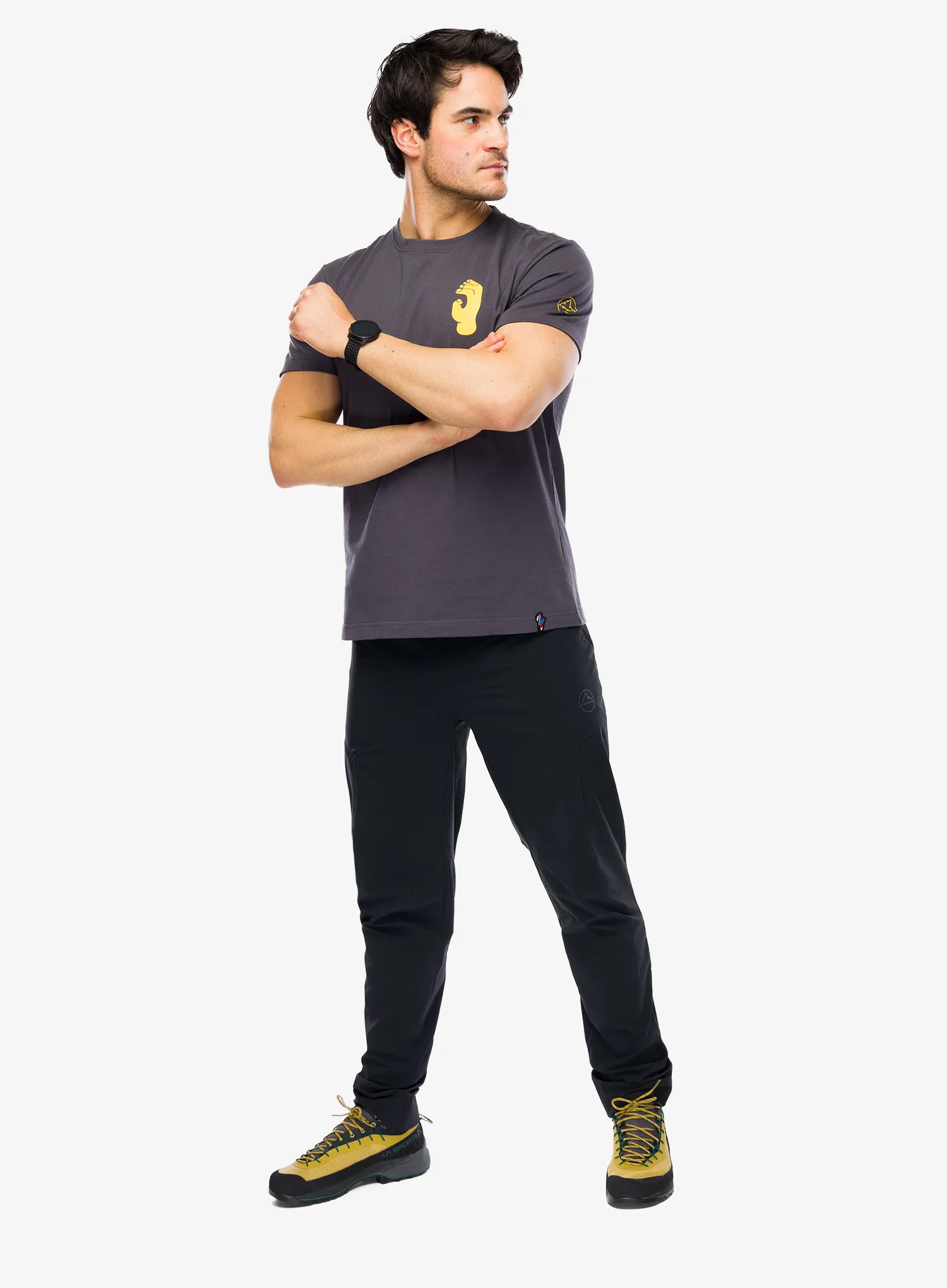 Футболка бавовняна La Sportiva Crimp - onyx/yellow