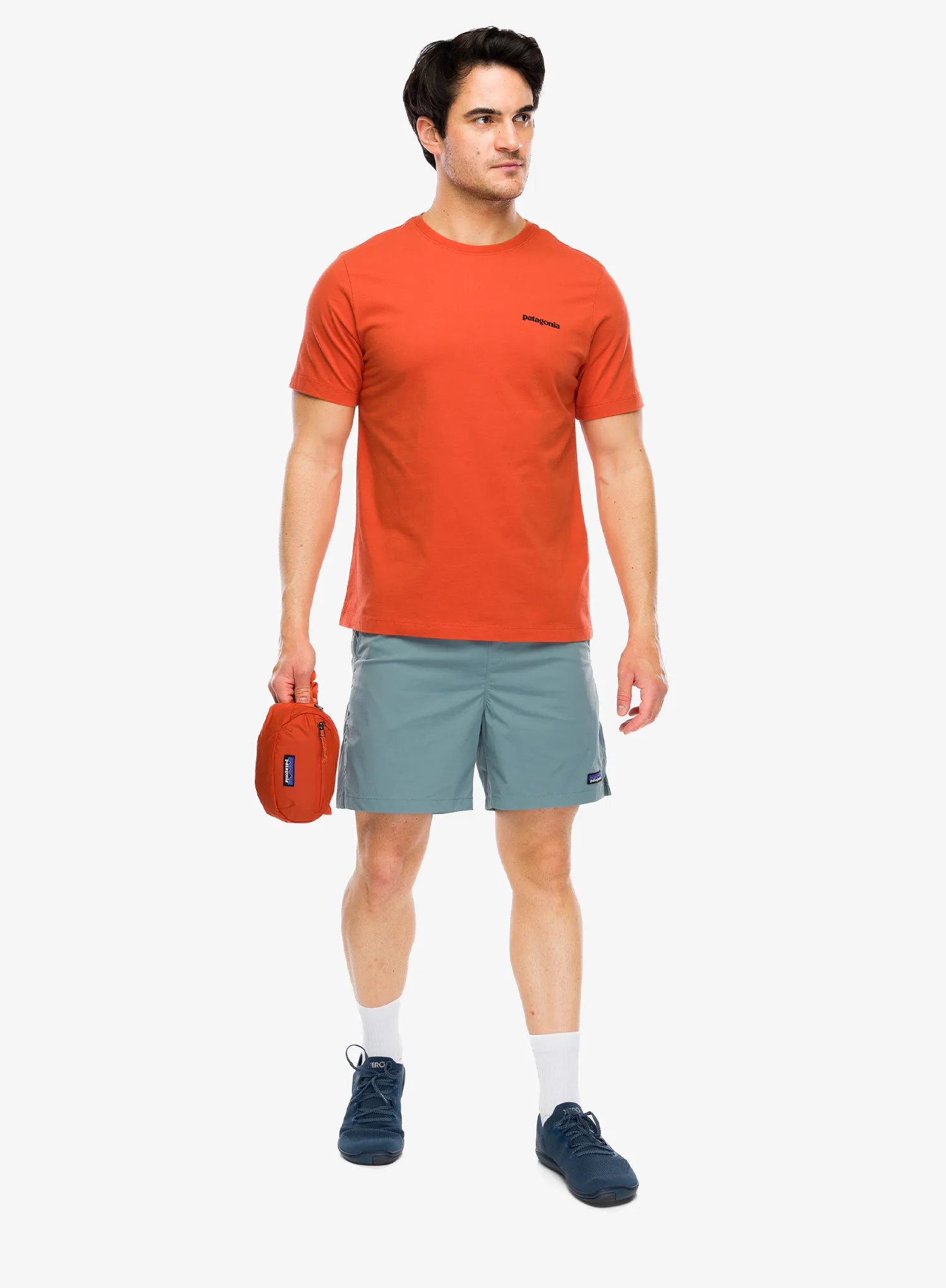 Футболка бавовняна Patagonia P-6 Logo T-Shirt - coal orange