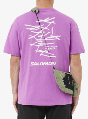 Футболка бавовняна Salomon Wild Rays S/S Tee - iris orchid