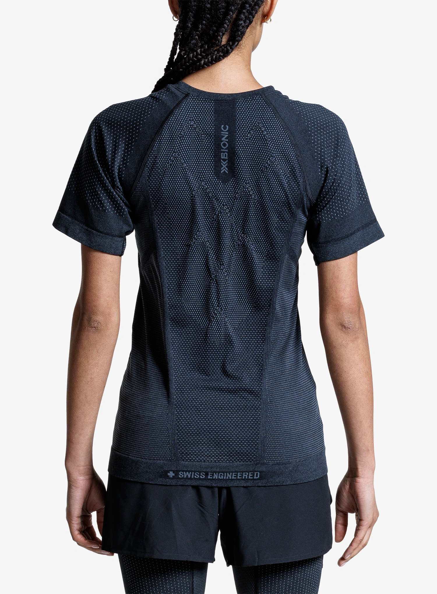 Футболка для бігу жіноча X-Bionic Xceed Run Shirt S/S - x black/grey