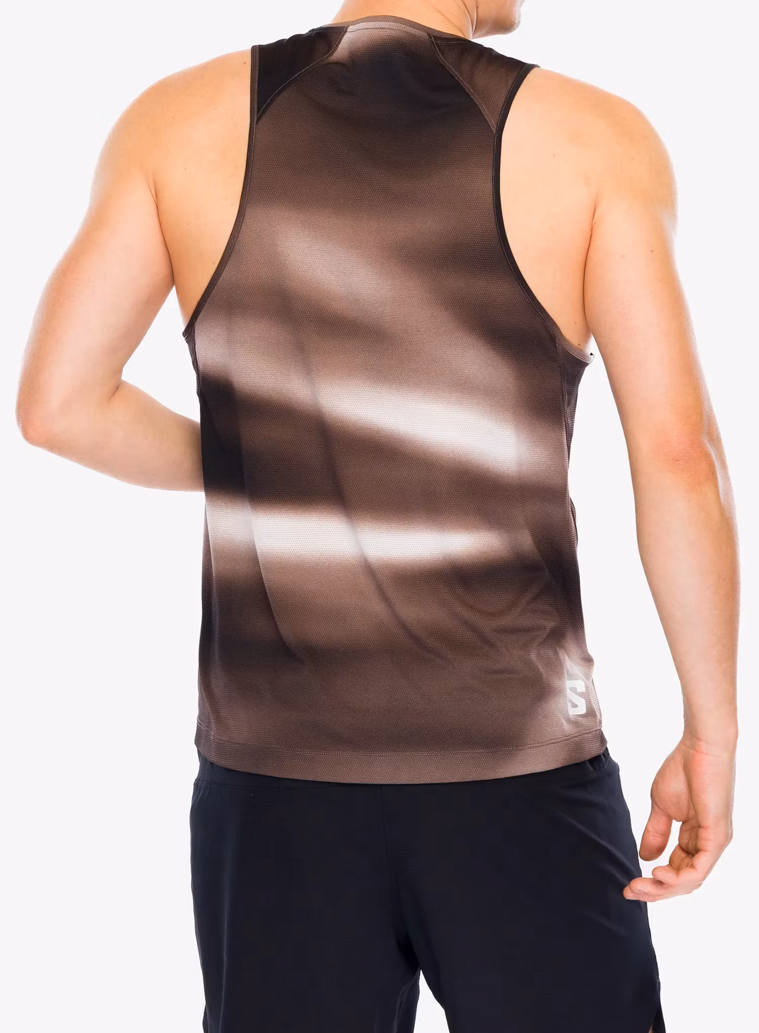 Футболка для бігу Salomon Shakeout Core Tank GFX - coffee black