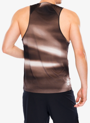 Футболка для бігу Salomon Shakeout Core Tank GFX - coffee black