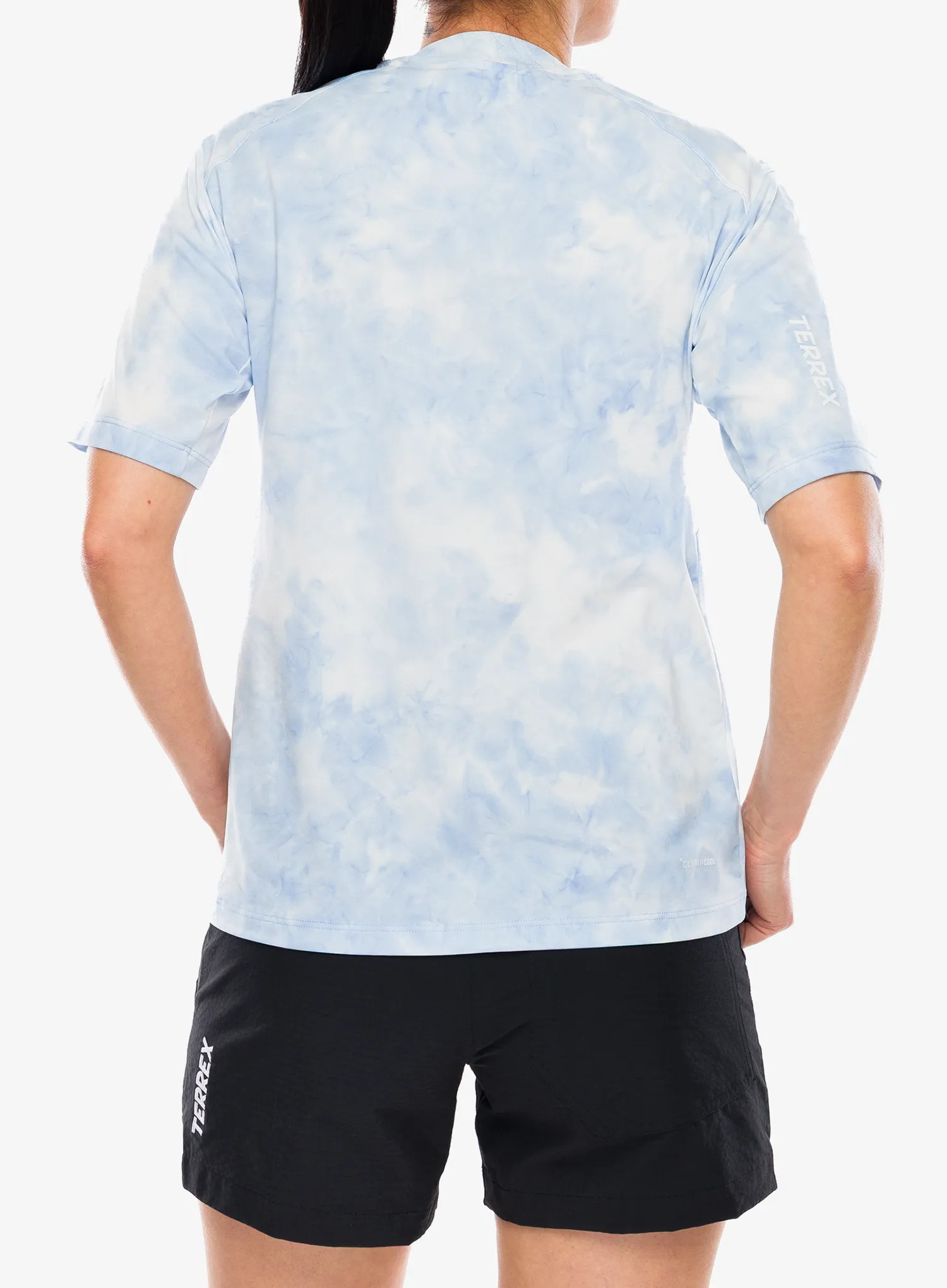 Футболка жіноча adidas TERREX Multi Spray Dye T-Shirt - white/glow blue