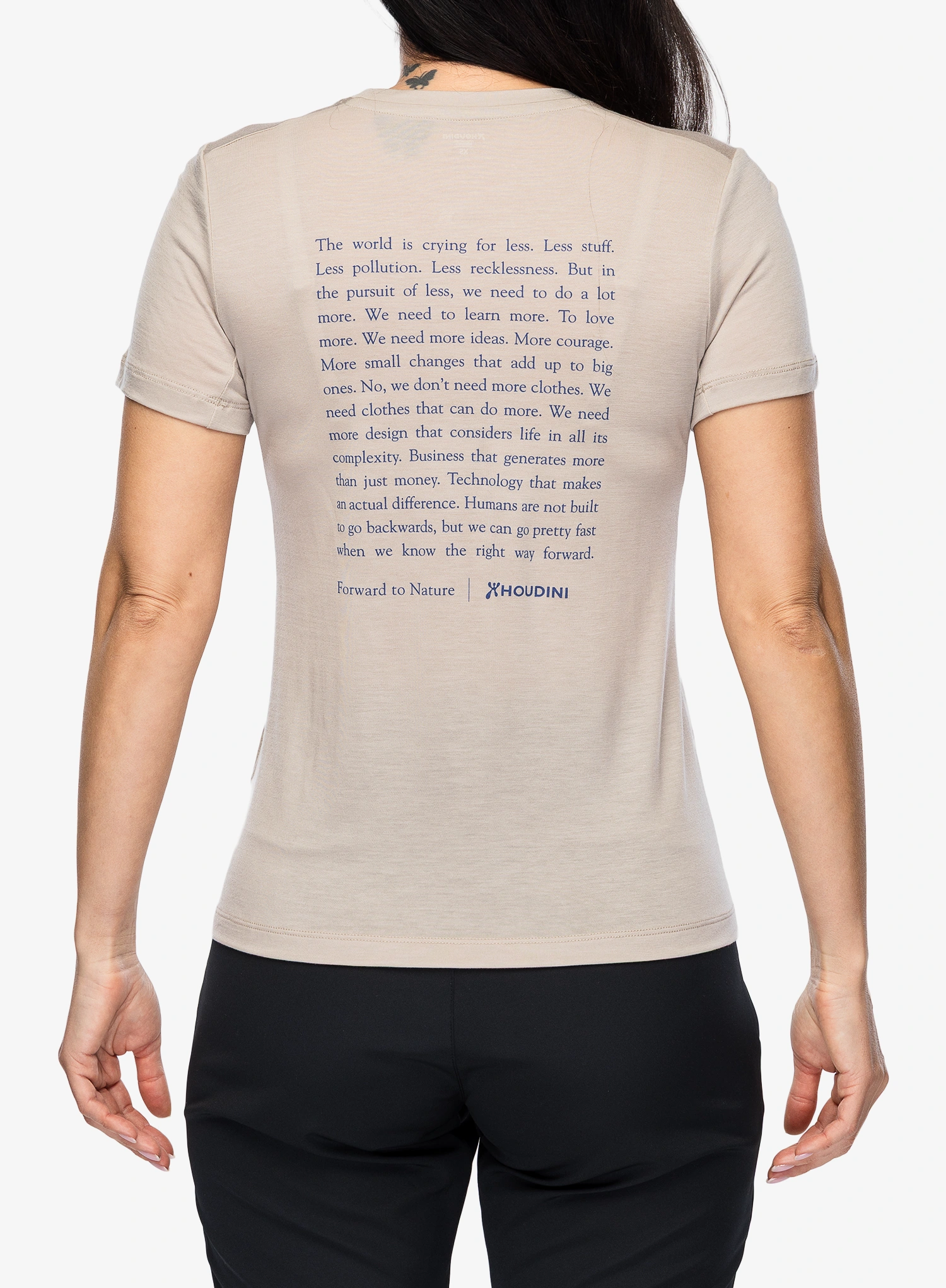 Футболка жіноча Houdini Tree Message Tee - sandstorm/ftn mani
