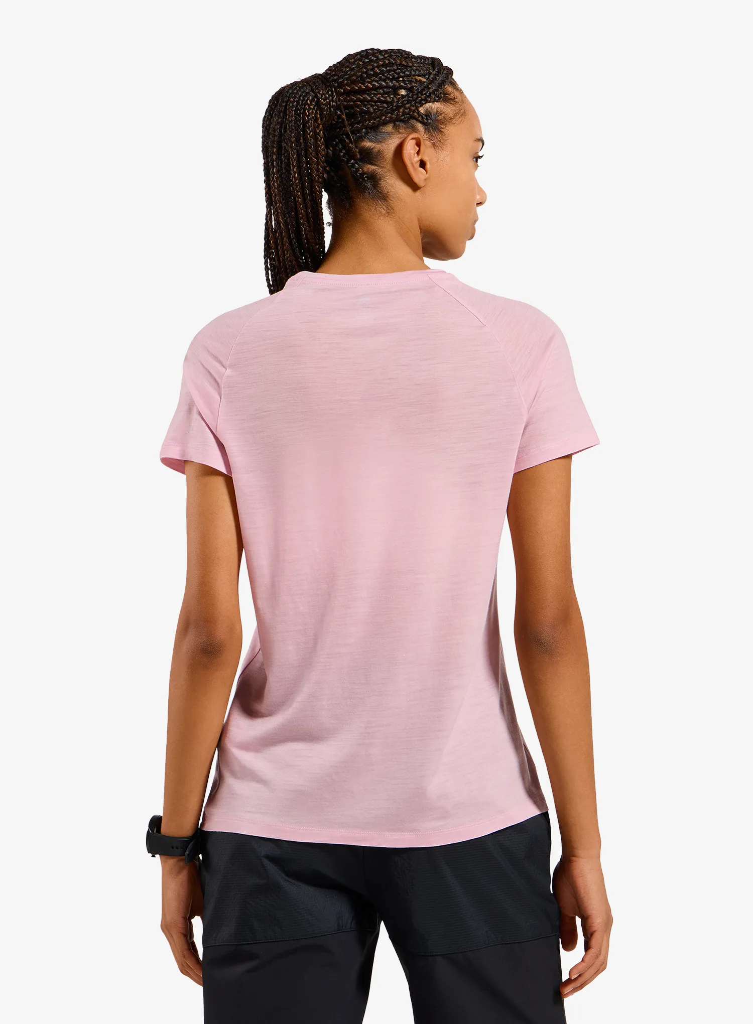 Футболка жіноча Odlo Merino Tencel Hyper Map Crew Neck S/S - hyper pink