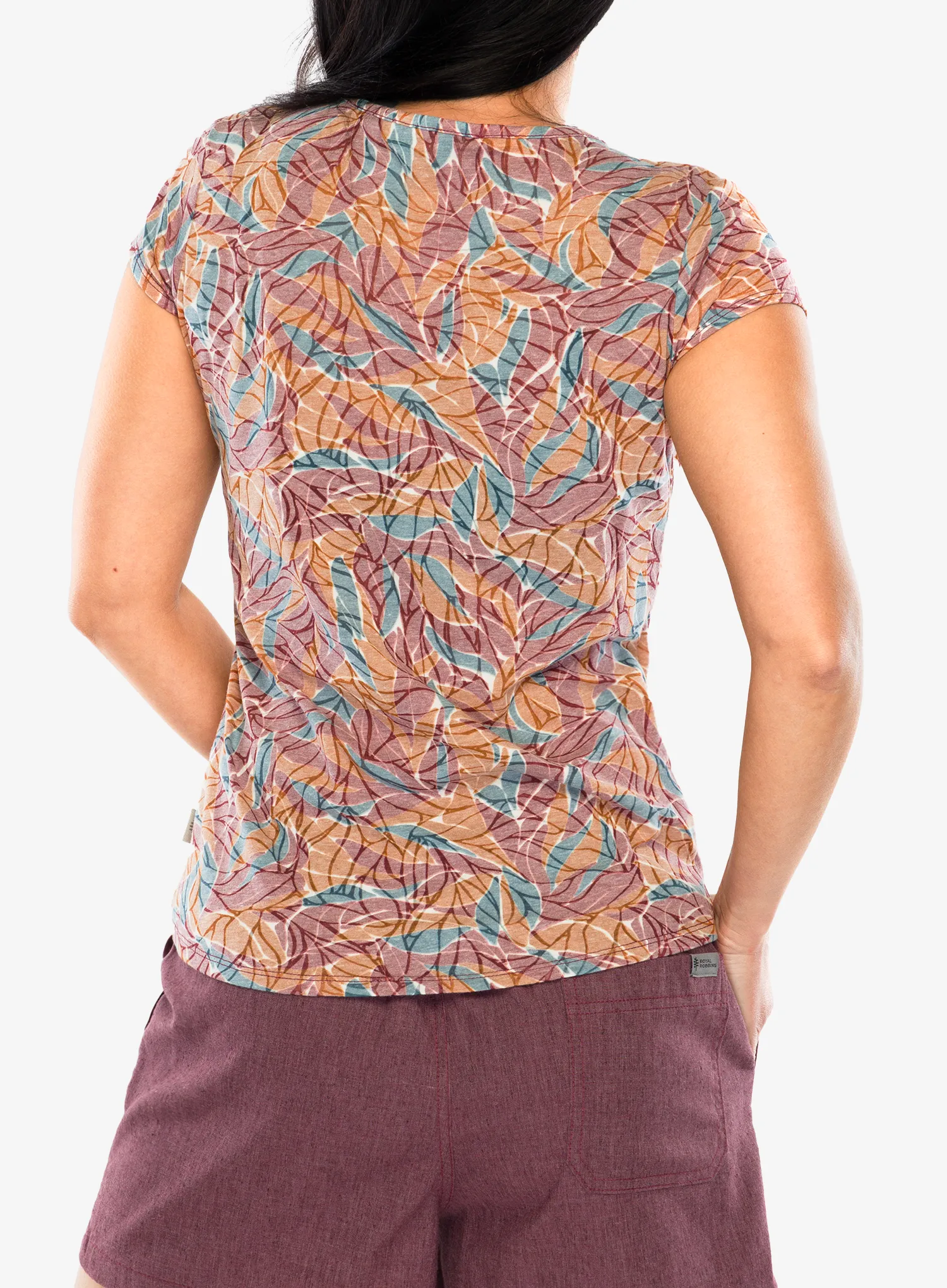 Футболка жіноча Royal Robbins Featherweight Tee - wild rhubarb presidio pt