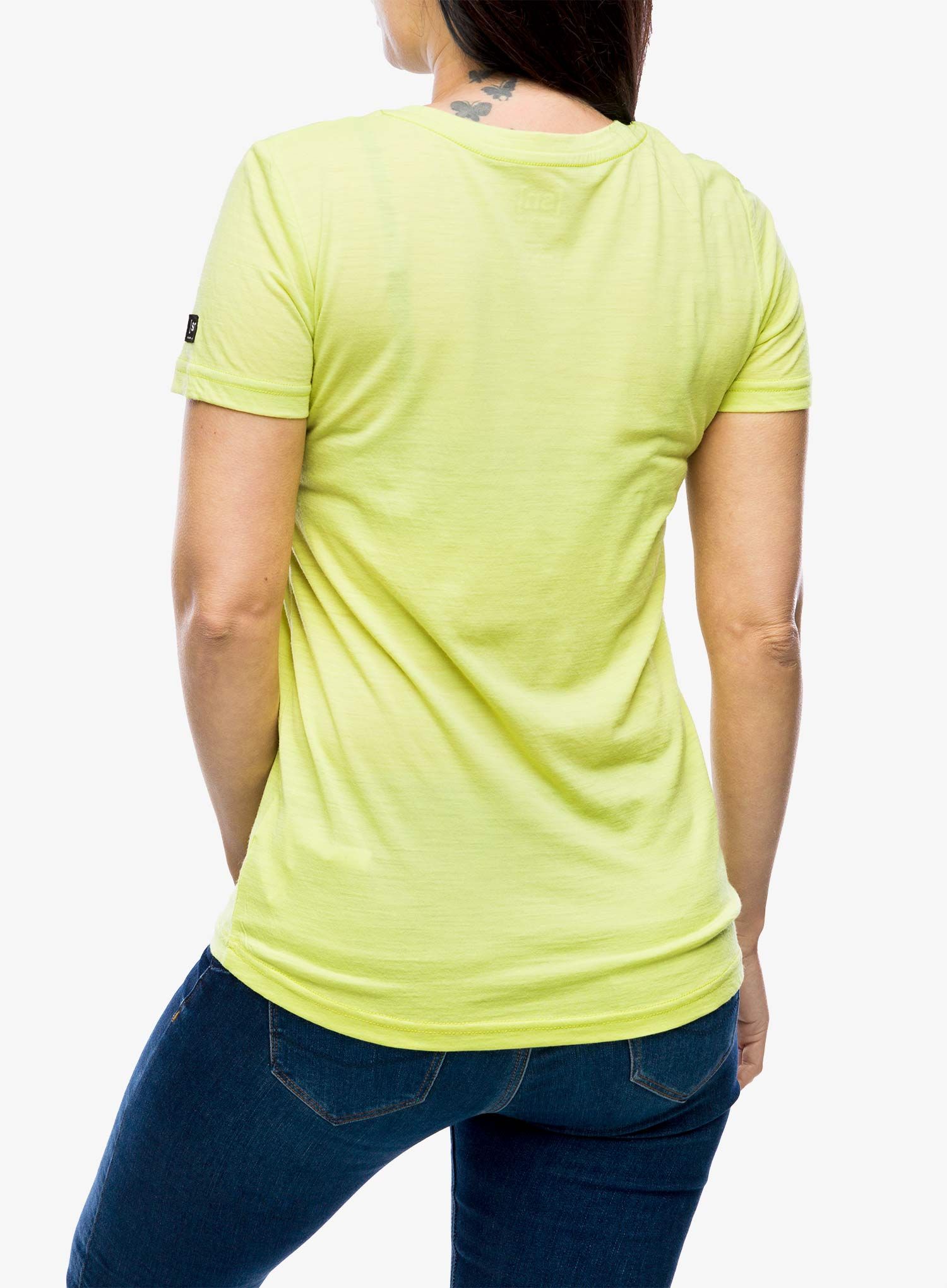 Футболка жіноча Super.natural Fingers Matter Tee - wild lime/deep blue