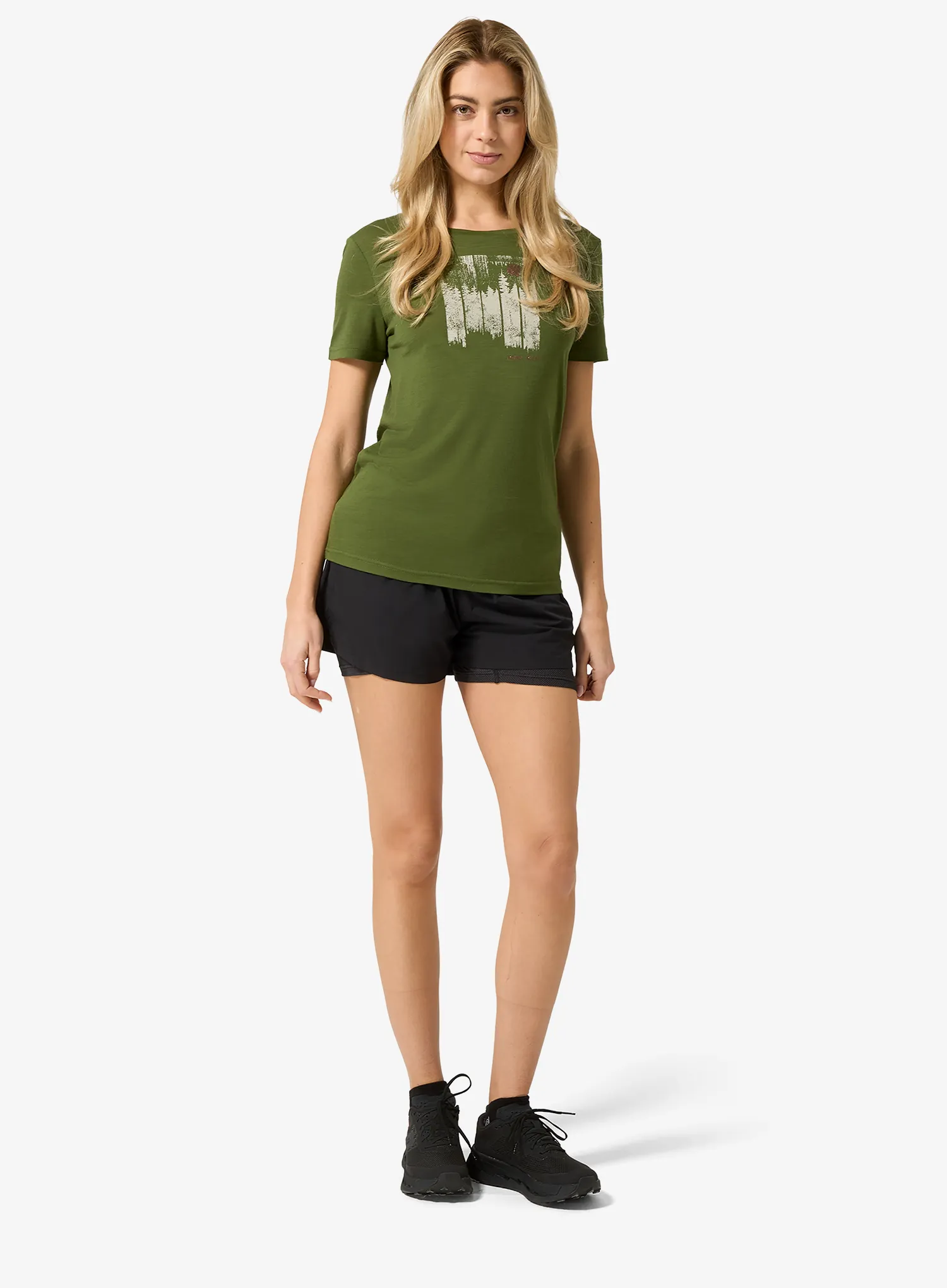 Футболка жіноча Super.natural Wonder Wald Tee - chive/feather grey/copper