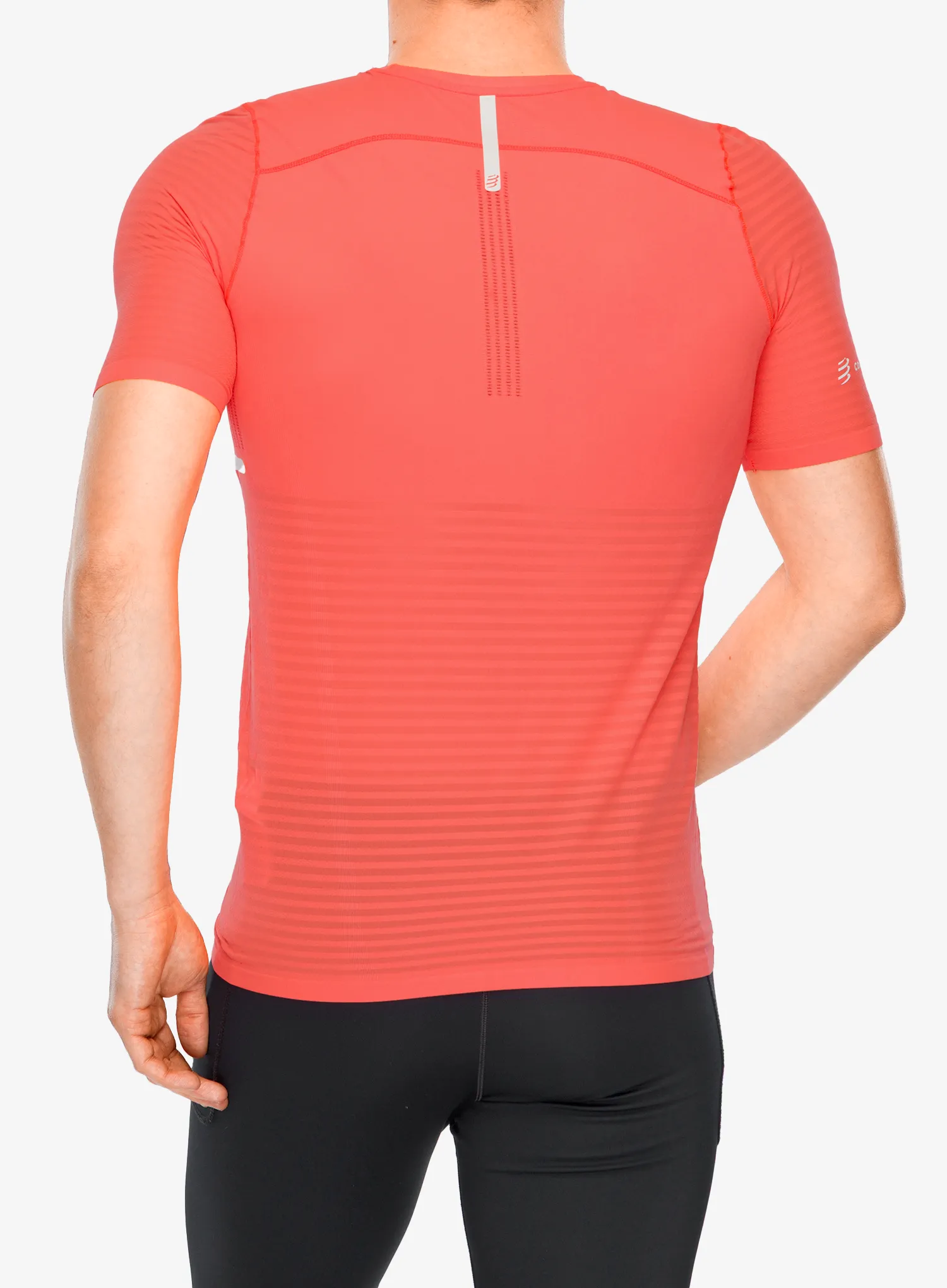 Футболка для бігу Compressport Pro Racing S/S Tshirt - fluo red