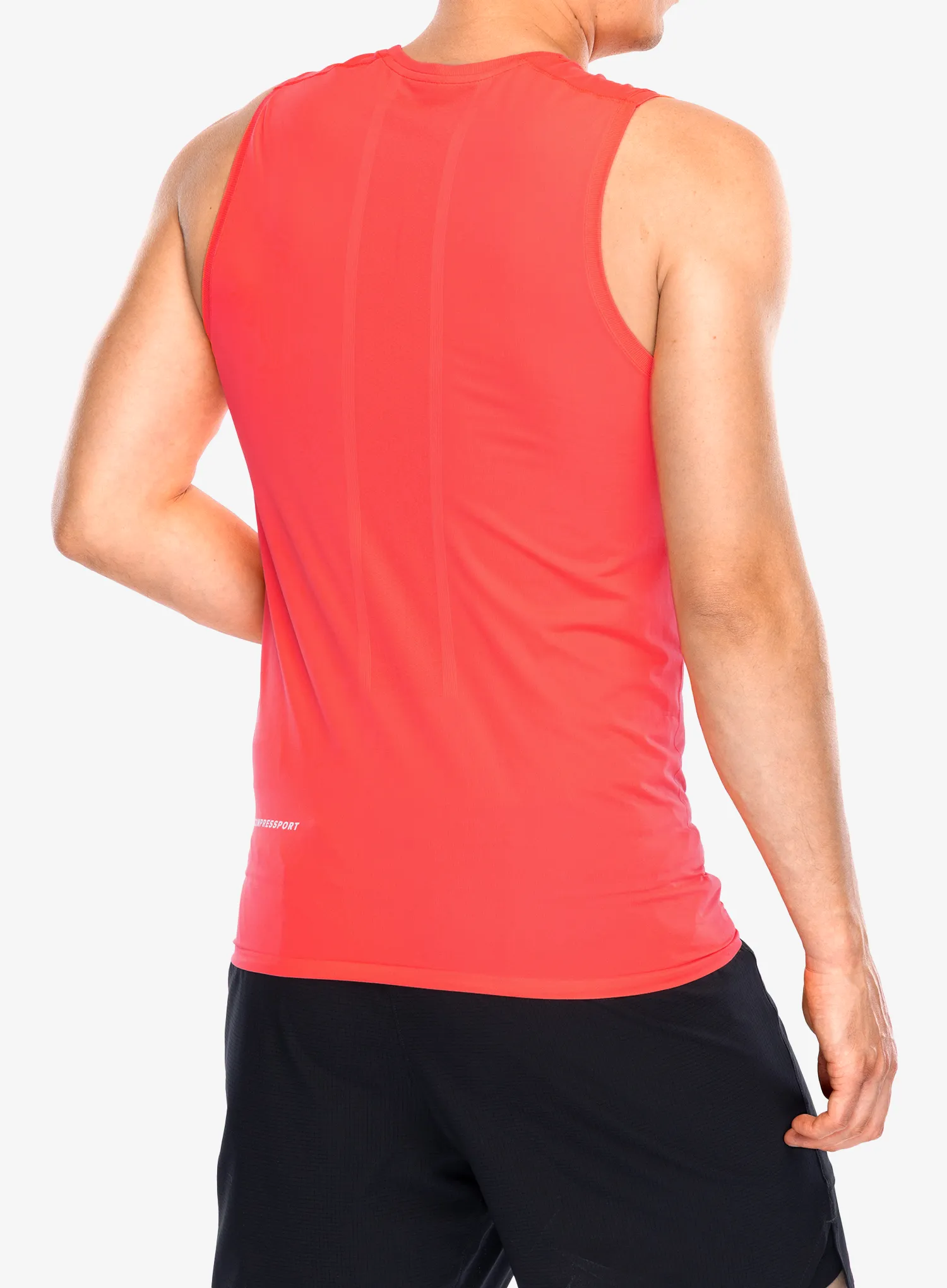 Футболка для бігу Compressport Trail Racing Tank - fluo red