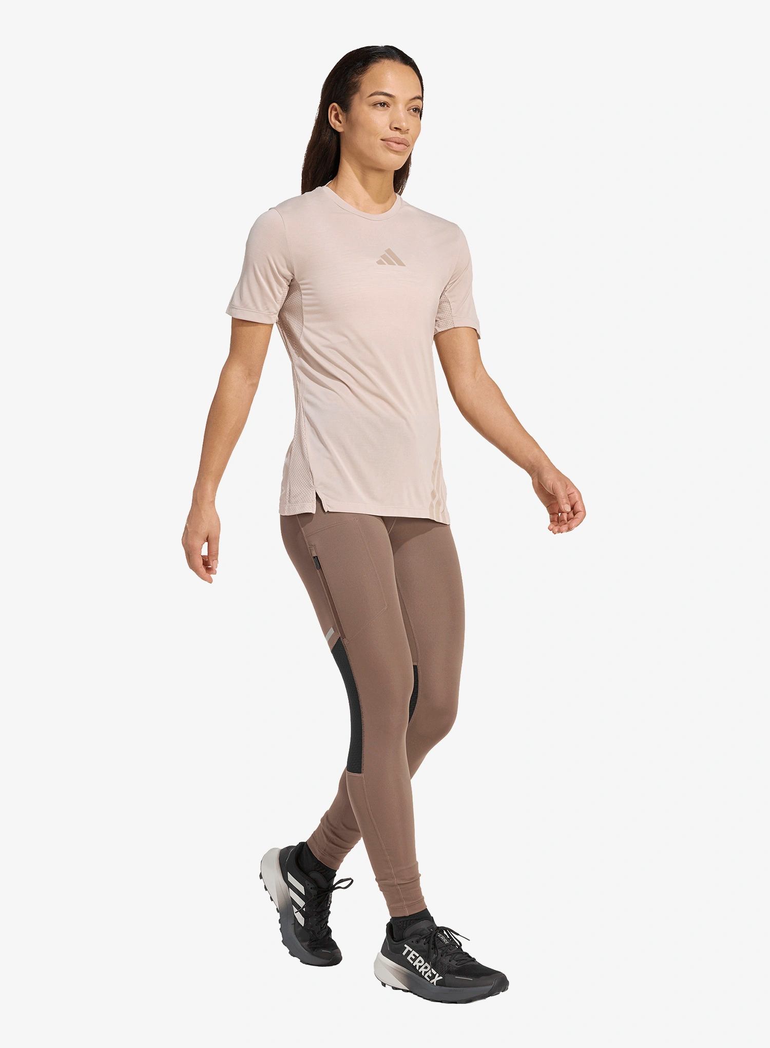 Футболка для бігу жіноча adidas TERREX Xperior Climacool Tee - wonder taupe