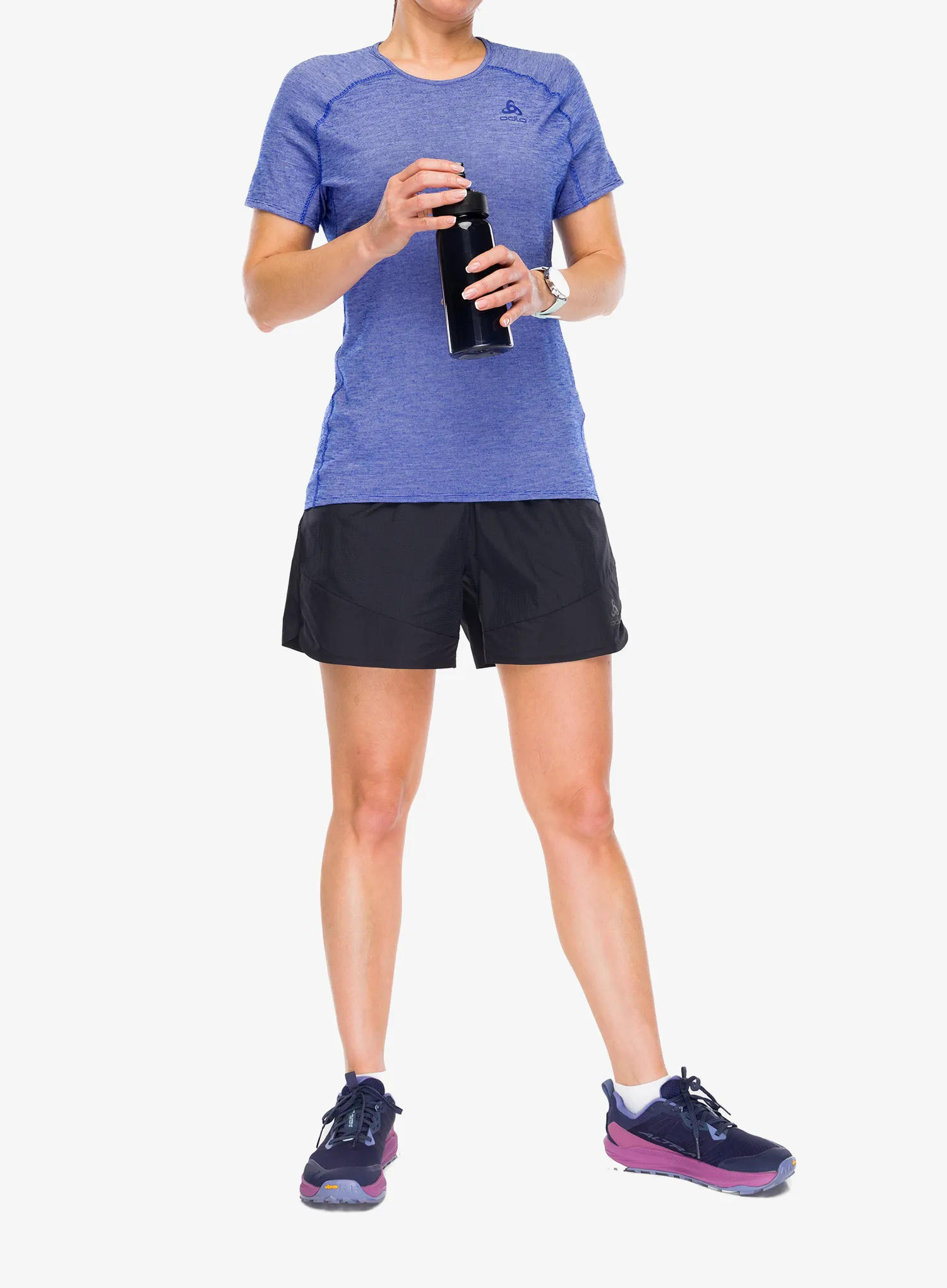Футболка для бігу жіноча Odlo X-Alp PW 115 T-Shirt Crew Neck S/S - dazzling blue melange