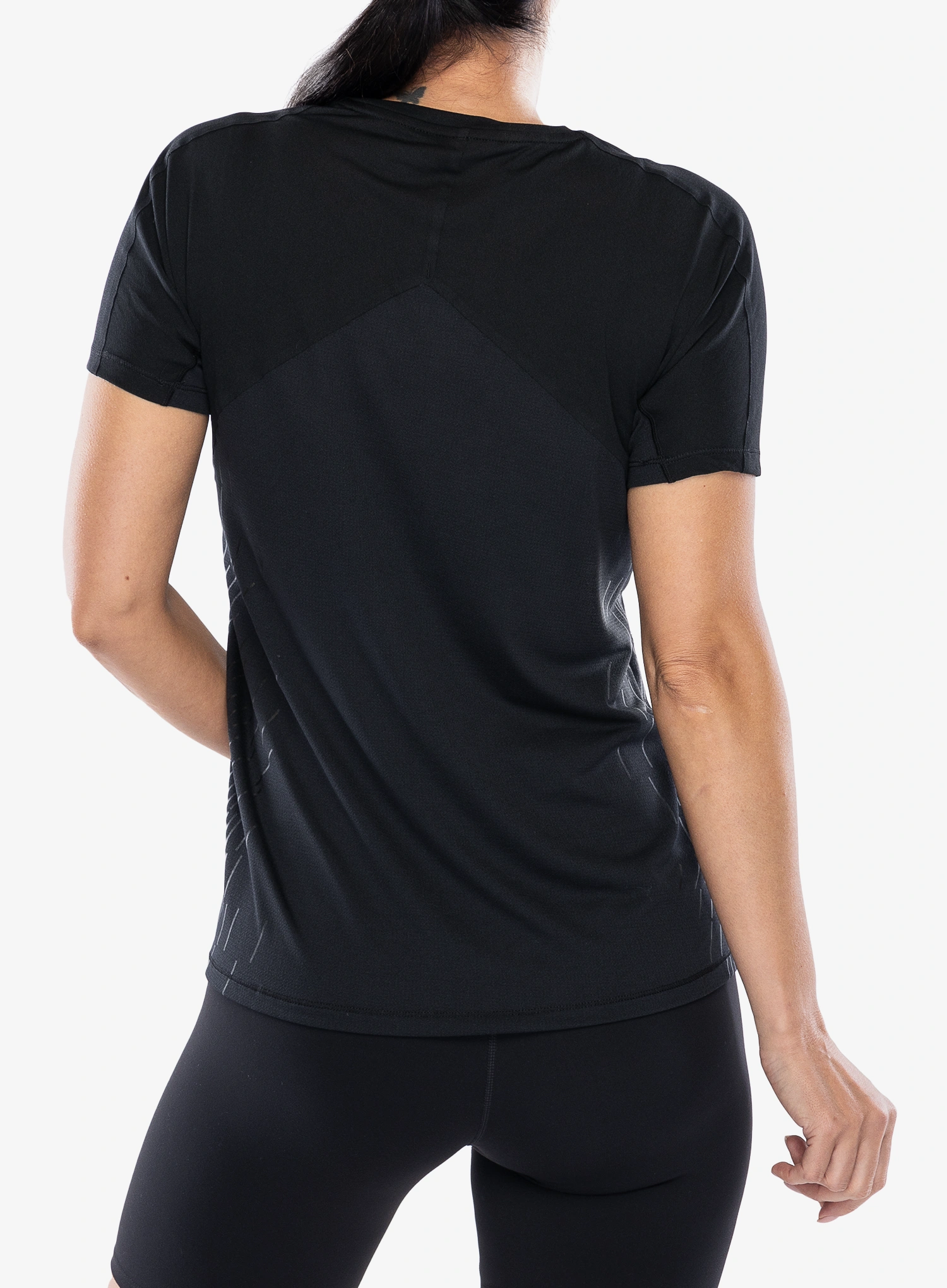 Футболка для бігу жіноча Salomon Sense Aero S/S Tee GFX - deep black
